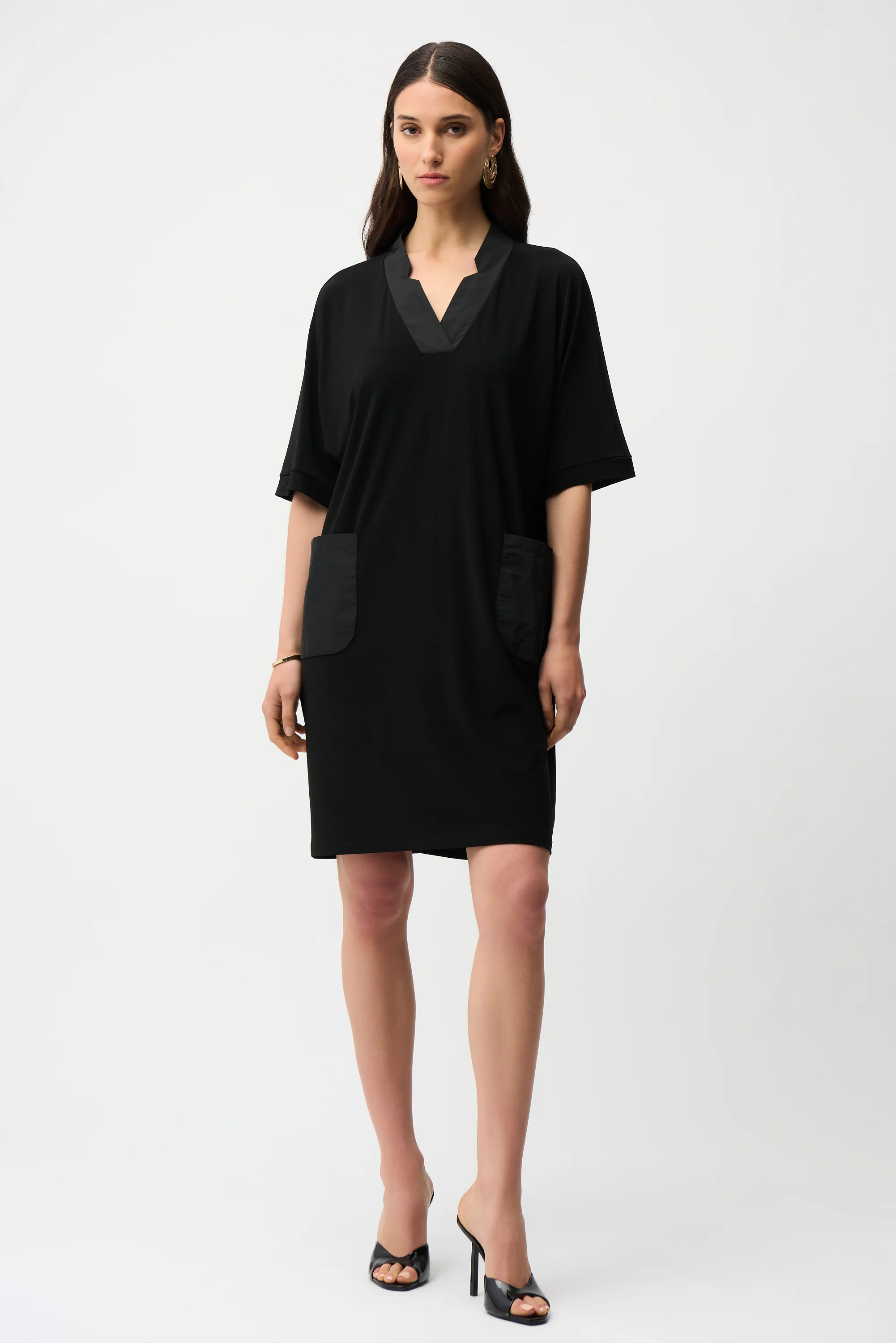 Joseph Ribkoff Straight Dress With V-neckline Style 261010 - Image 2