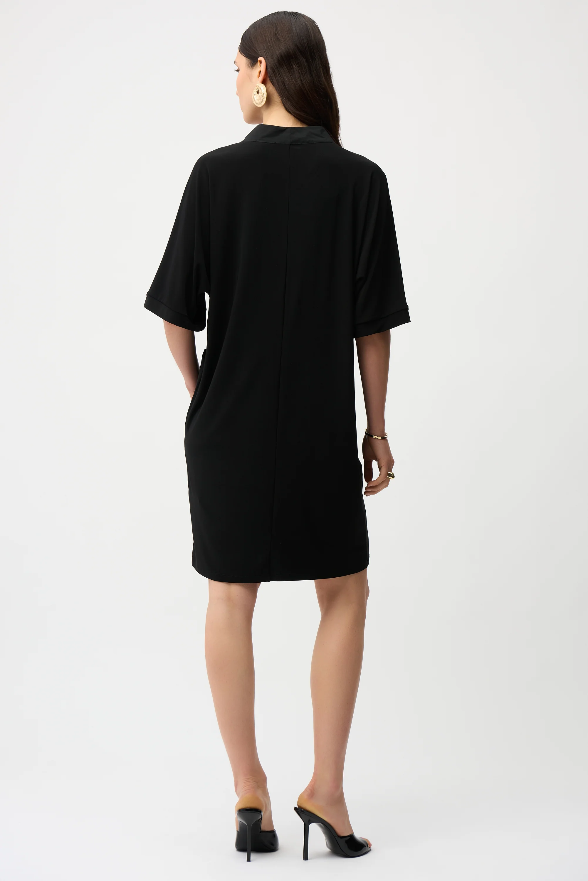 Joseph Ribkoff Straight Dress With V-neckline Style 261010 - Image 3