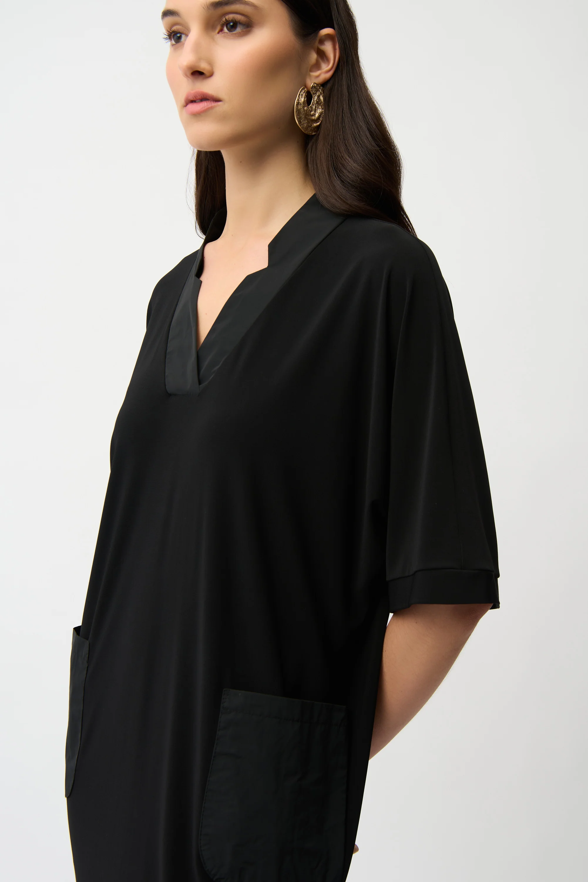 Joseph Ribkoff Straight Dress With V-neckline Style 261010 - Image 4