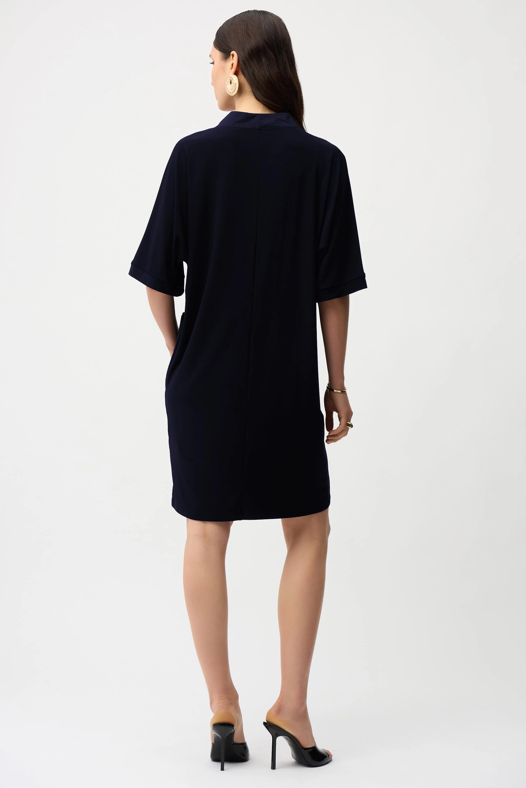 Joseph Ribkoff Straight Dress With V-neckline Style 261010 - Image 7