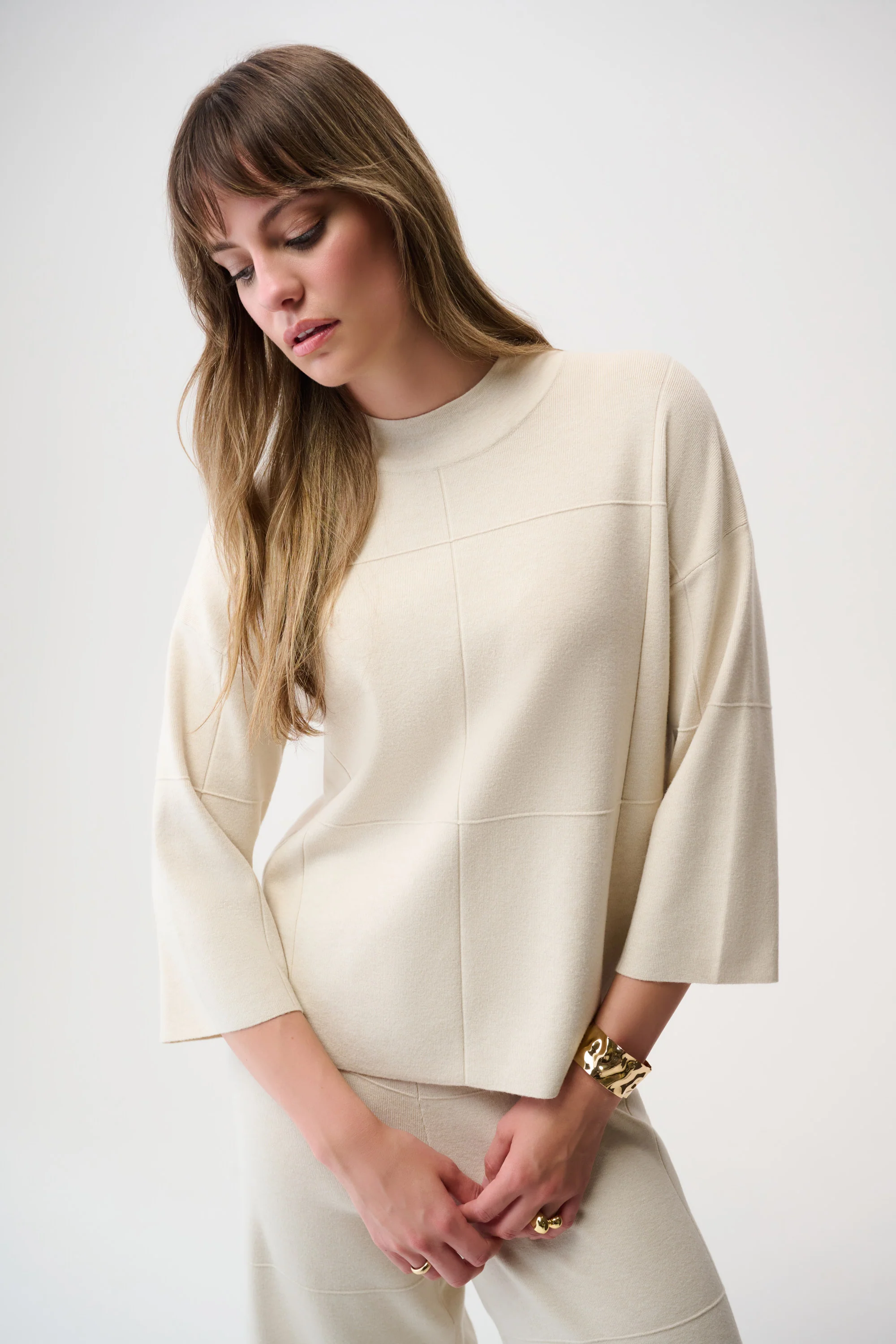 Joseph Ribkoff Straight Sweater with Mock Neck Style 261981 - Image 5