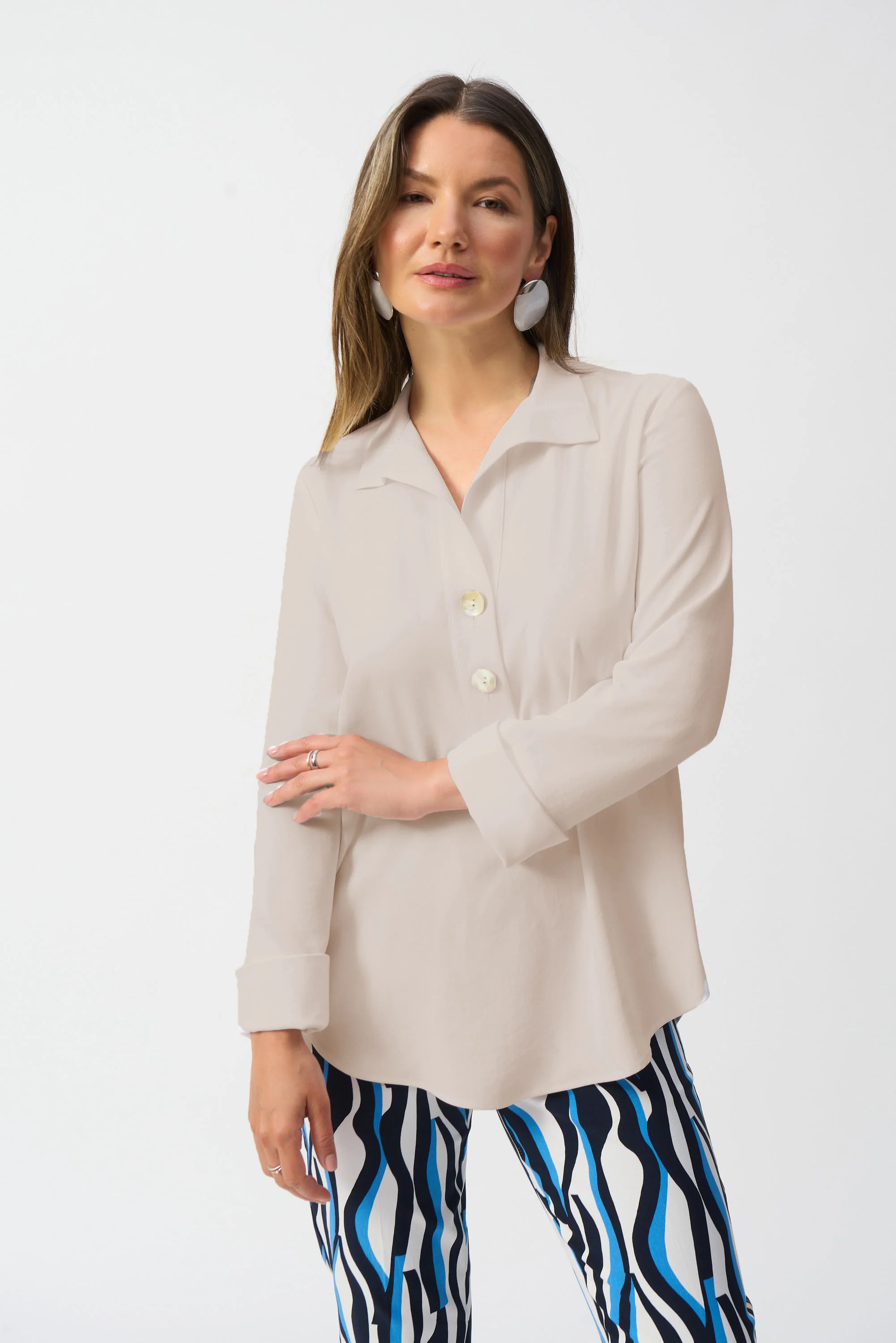 Joseph Ribkoff Straight Top With Button Detail Style 251079 - Image 10