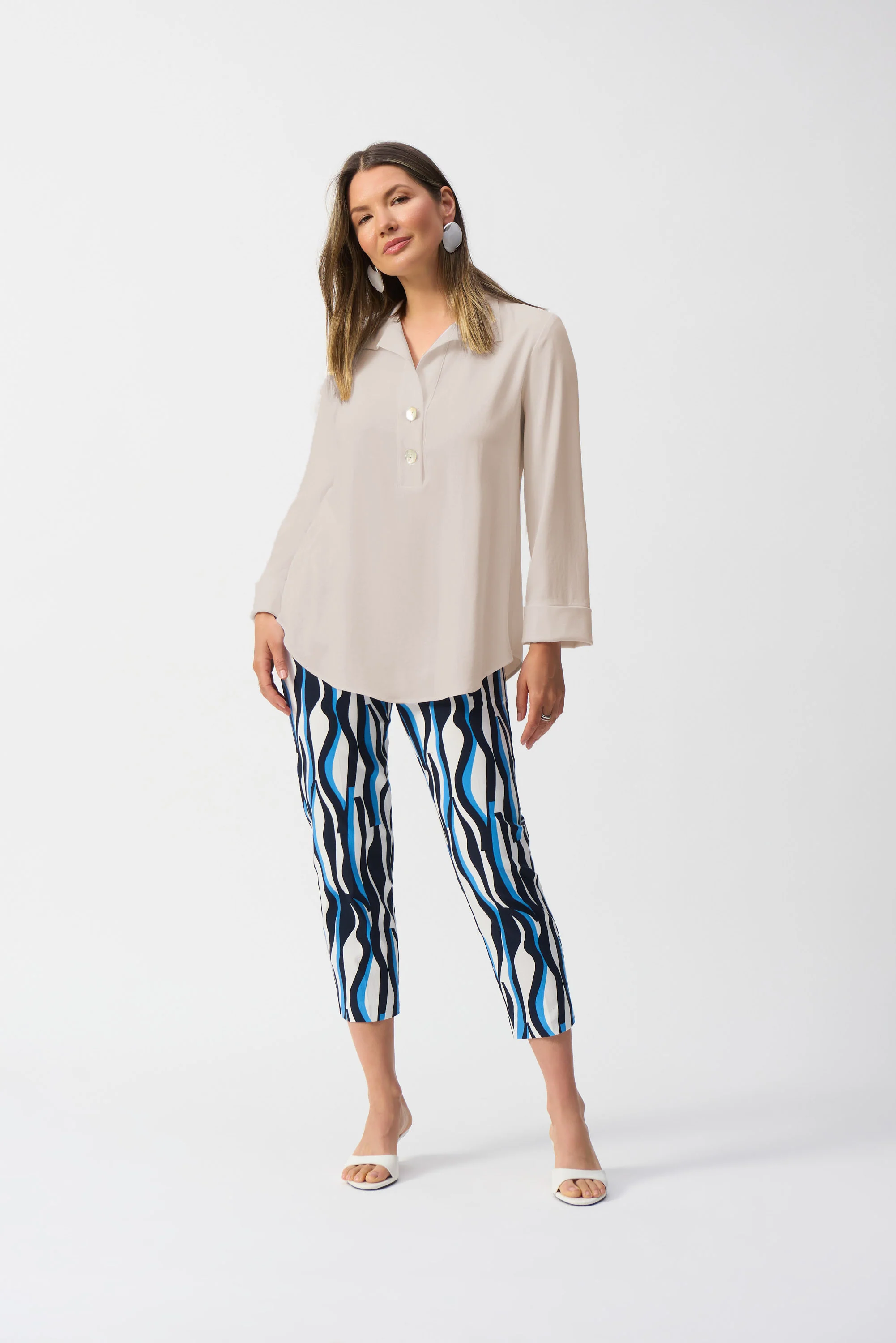 Joseph Ribkoff Straight Top With Button Detail Style 251079 - Image 13