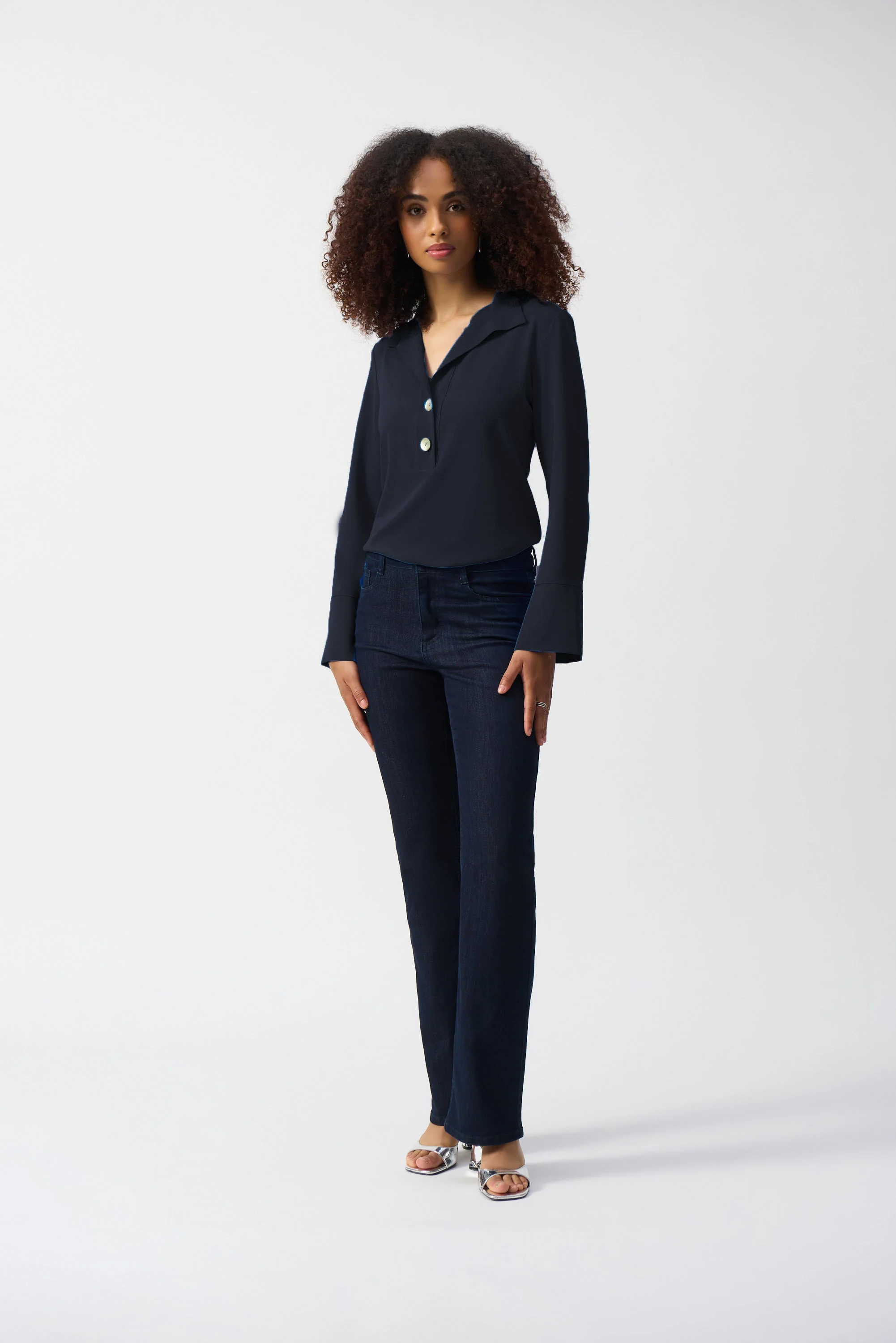 Joseph Ribkoff Straight Top With Button Detail Style 251079 - Image 16