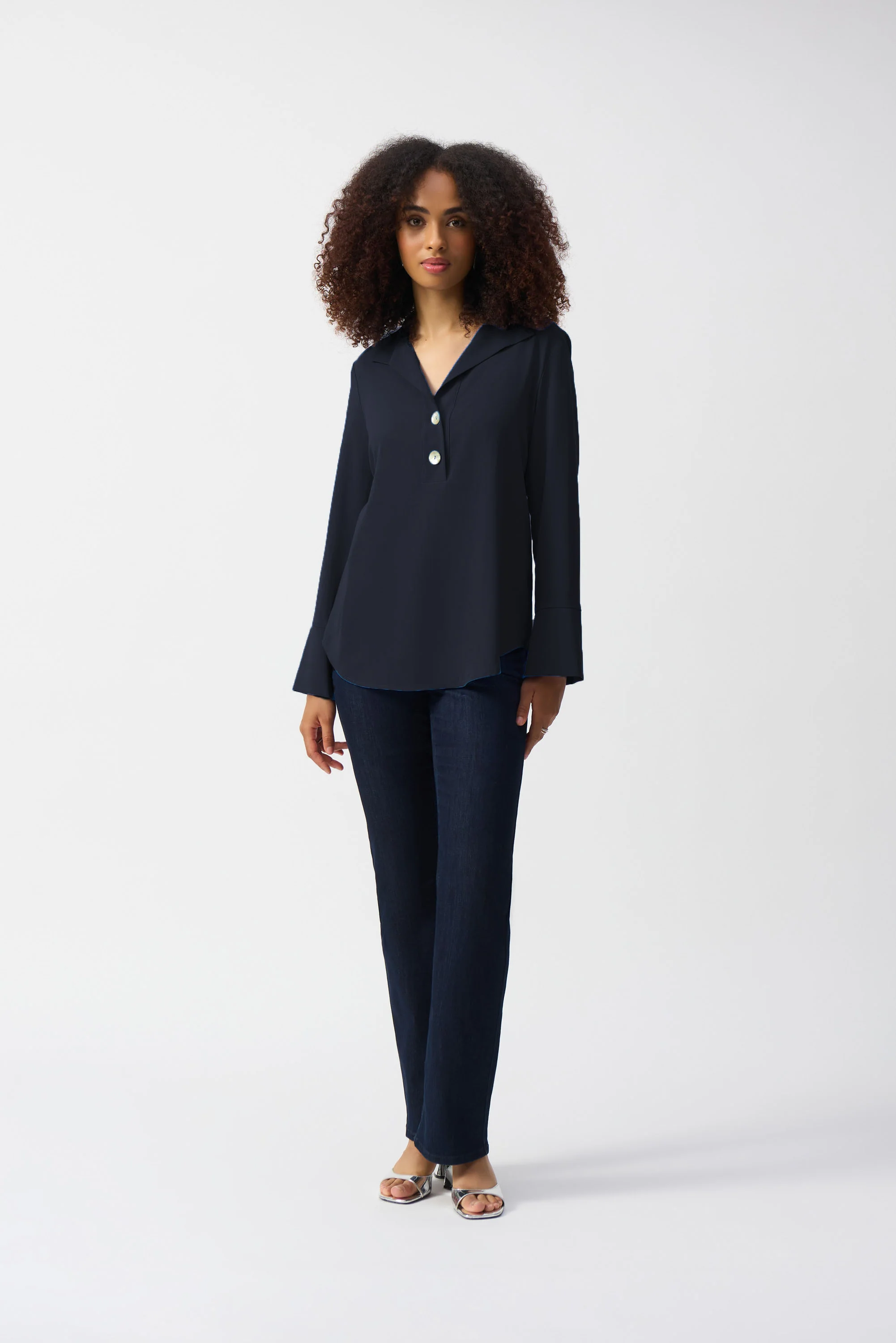 Joseph Ribkoff Straight Top With Button Detail Style 251079 - Image 17