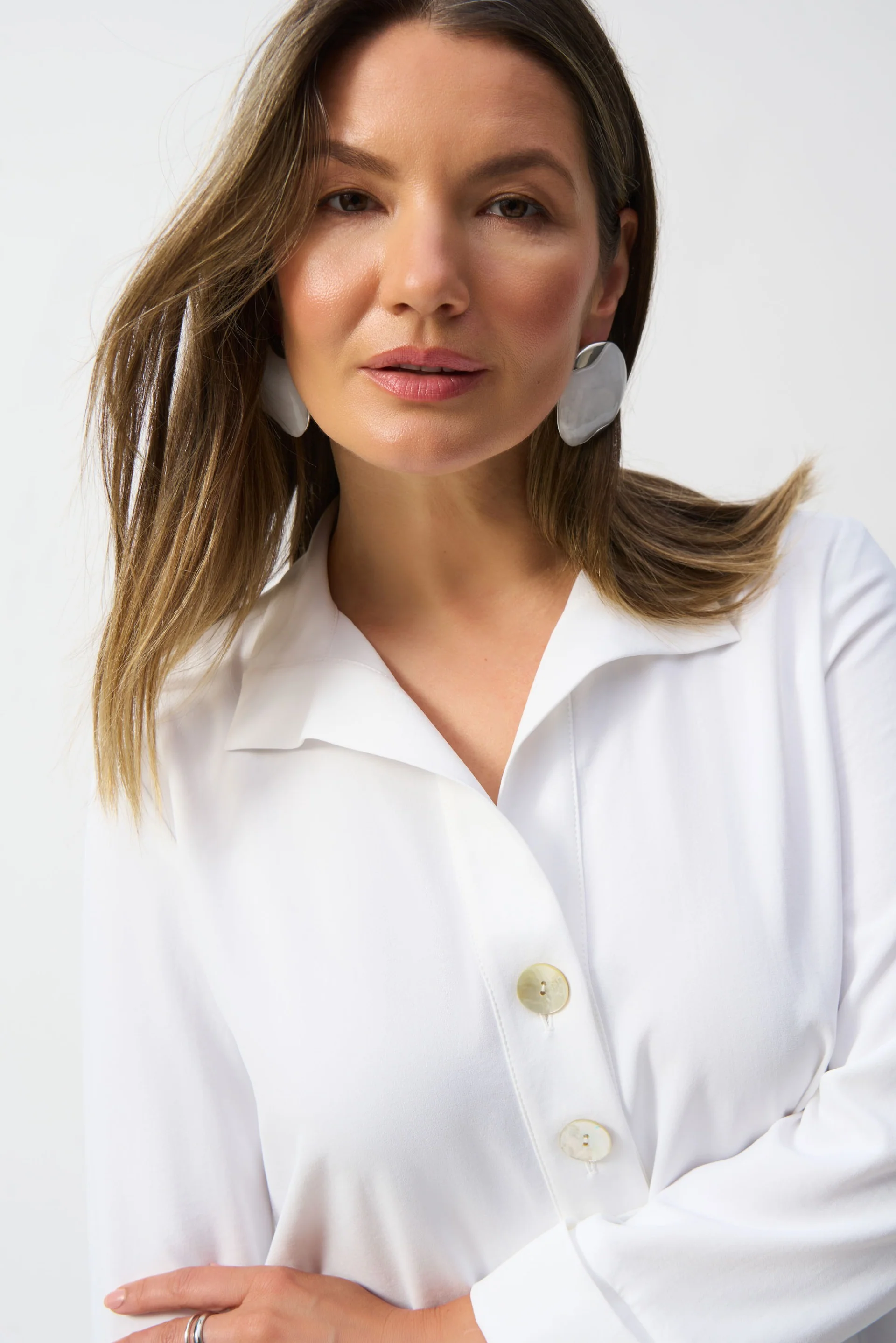 Joseph Ribkoff Straight Top With Button Detail Style 251079 - Image 2