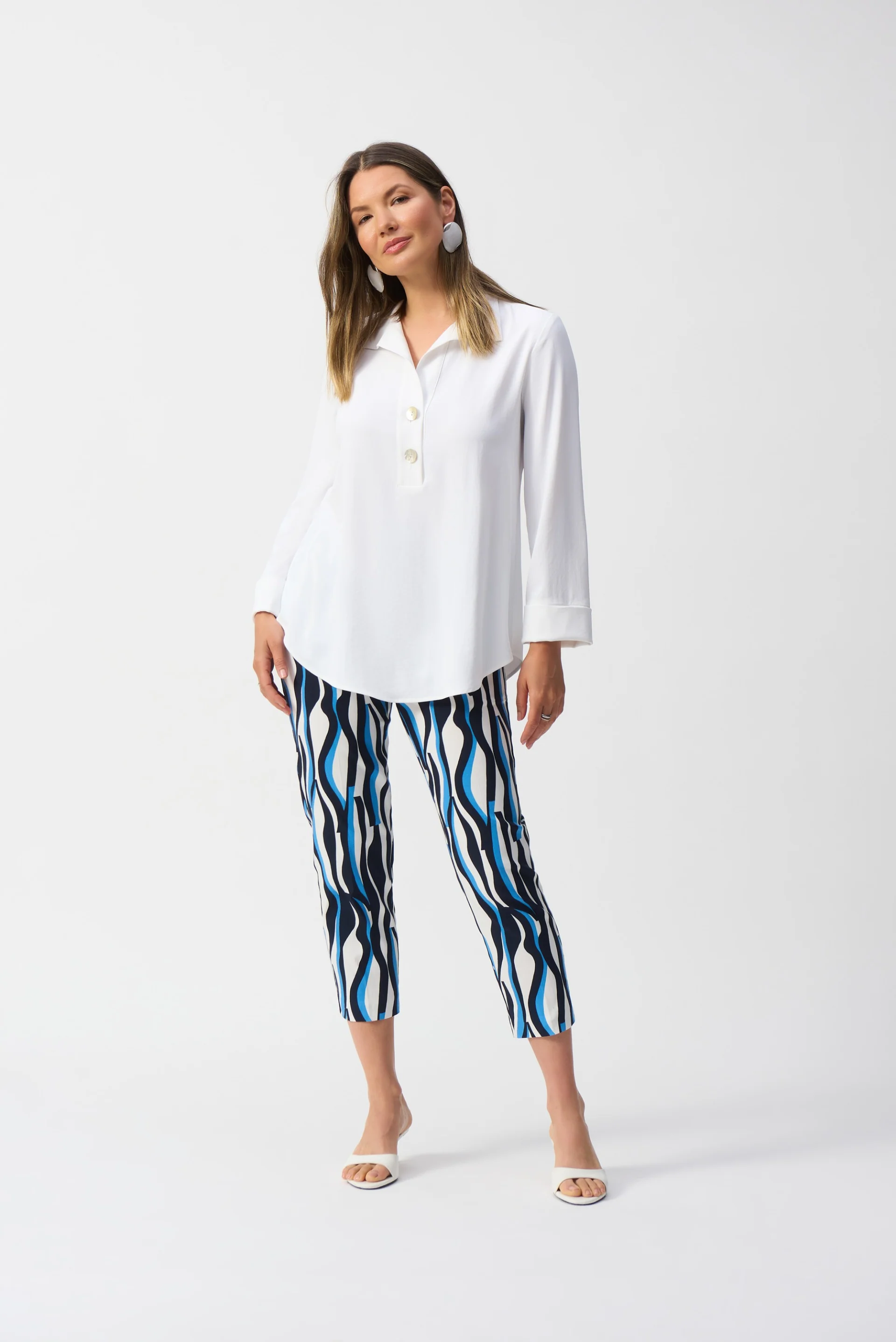 Joseph Ribkoff Straight Top With Button Detail Style 251079 - Image 4
