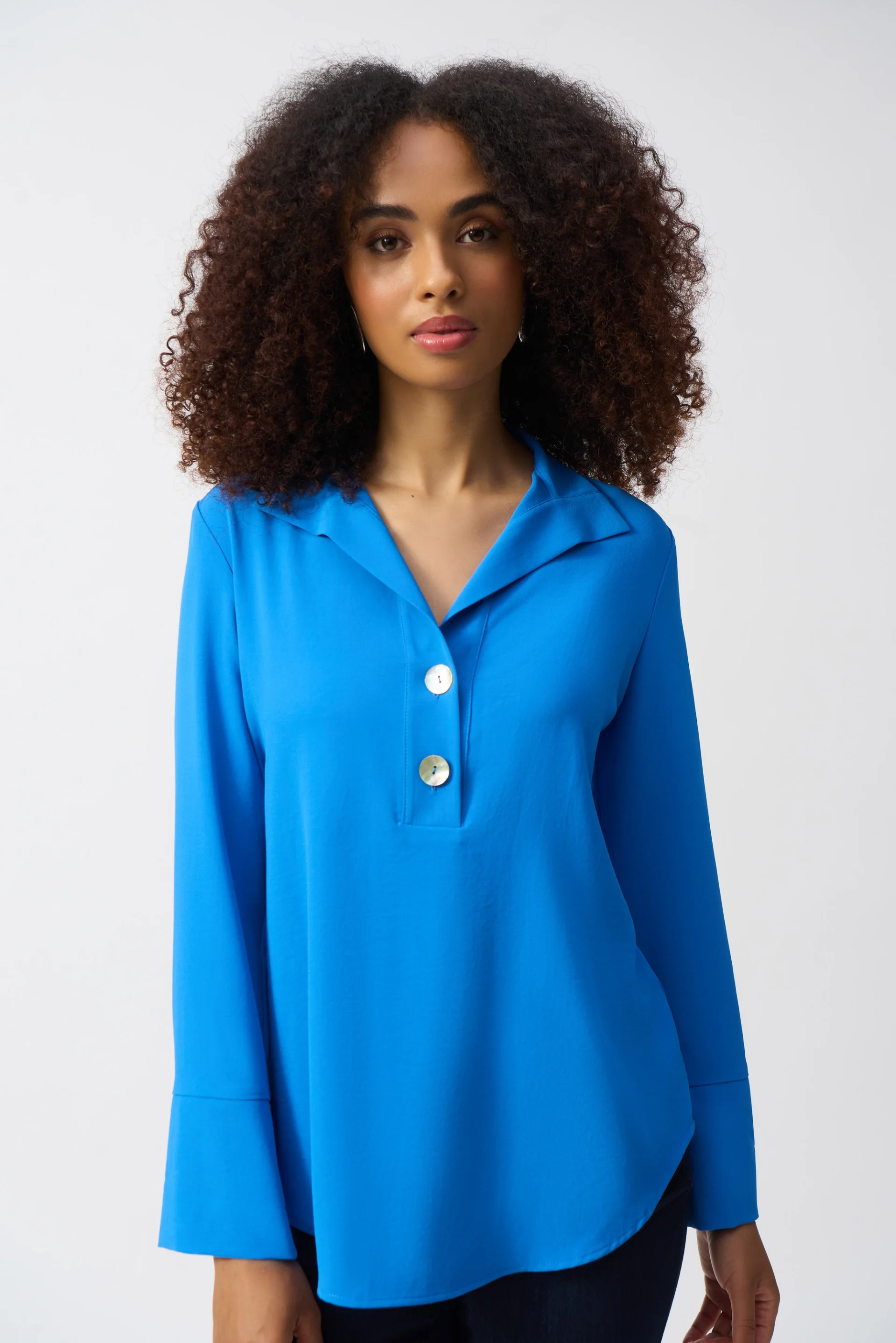 Joseph Ribkoff Straight Top With Button Detail Style 251079 - Image 5