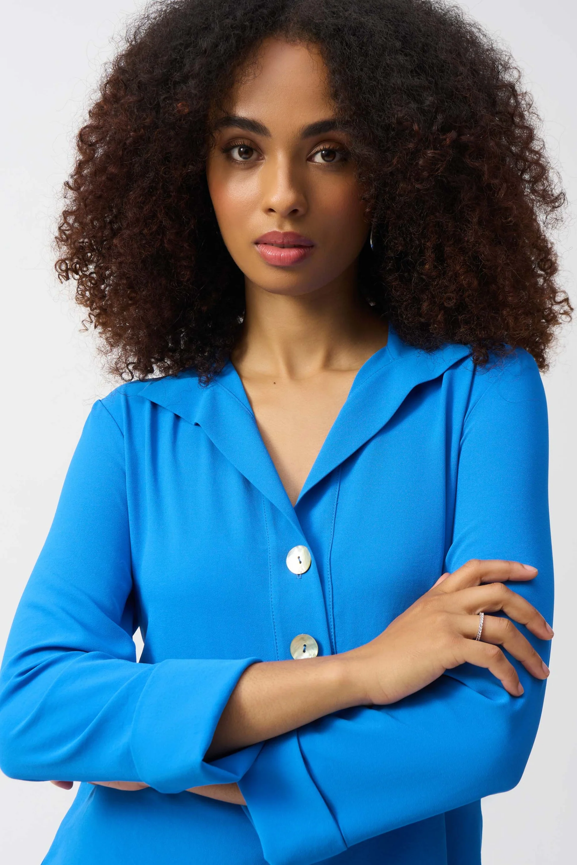 Joseph Ribkoff Straight Top With Button Detail Style 251079 - Image 6