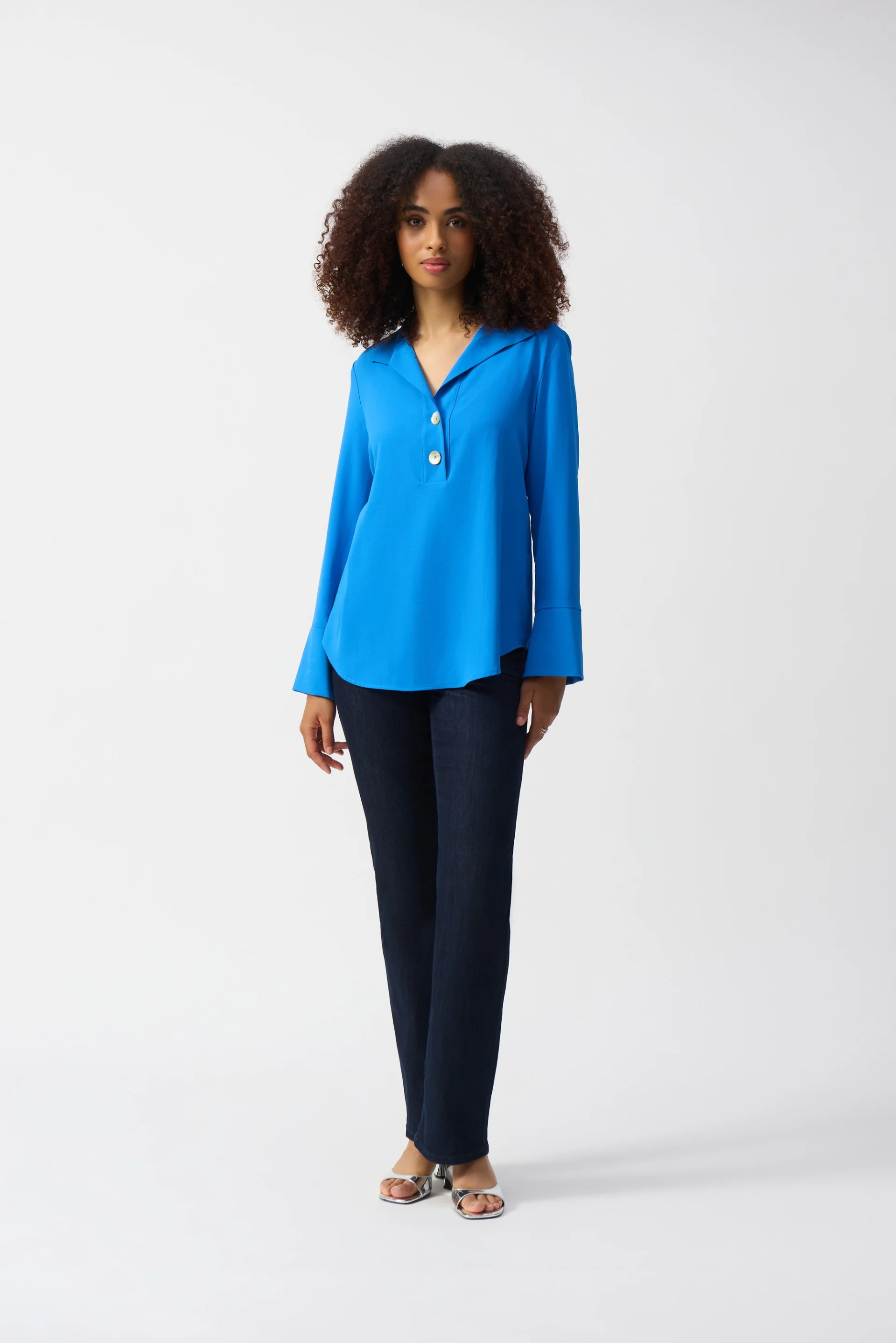 Joseph Ribkoff Straight Top With Button Detail Style 251079 - Image 8