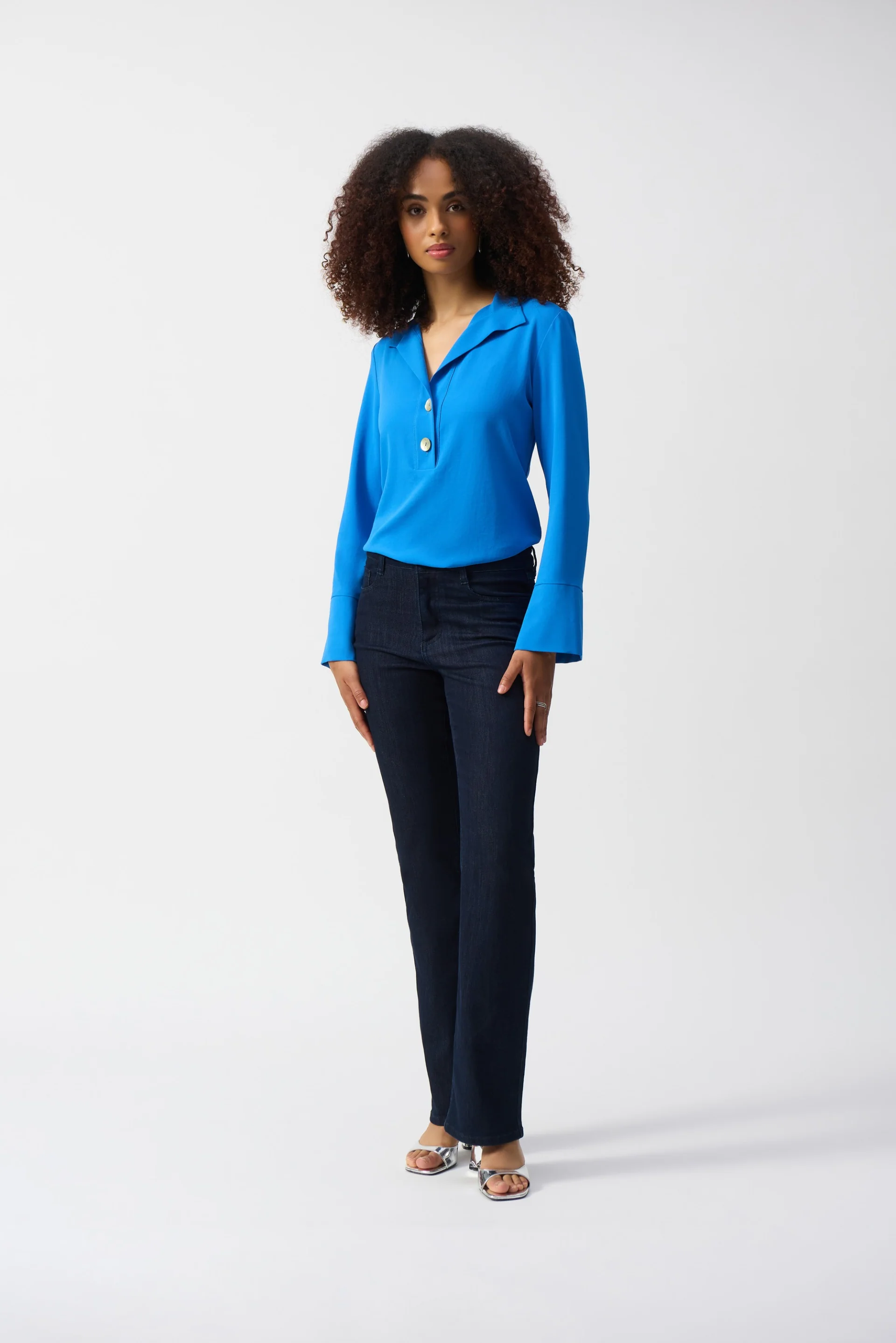 Joseph Ribkoff Straight Top With Button Detail Style 251079 - Image 9