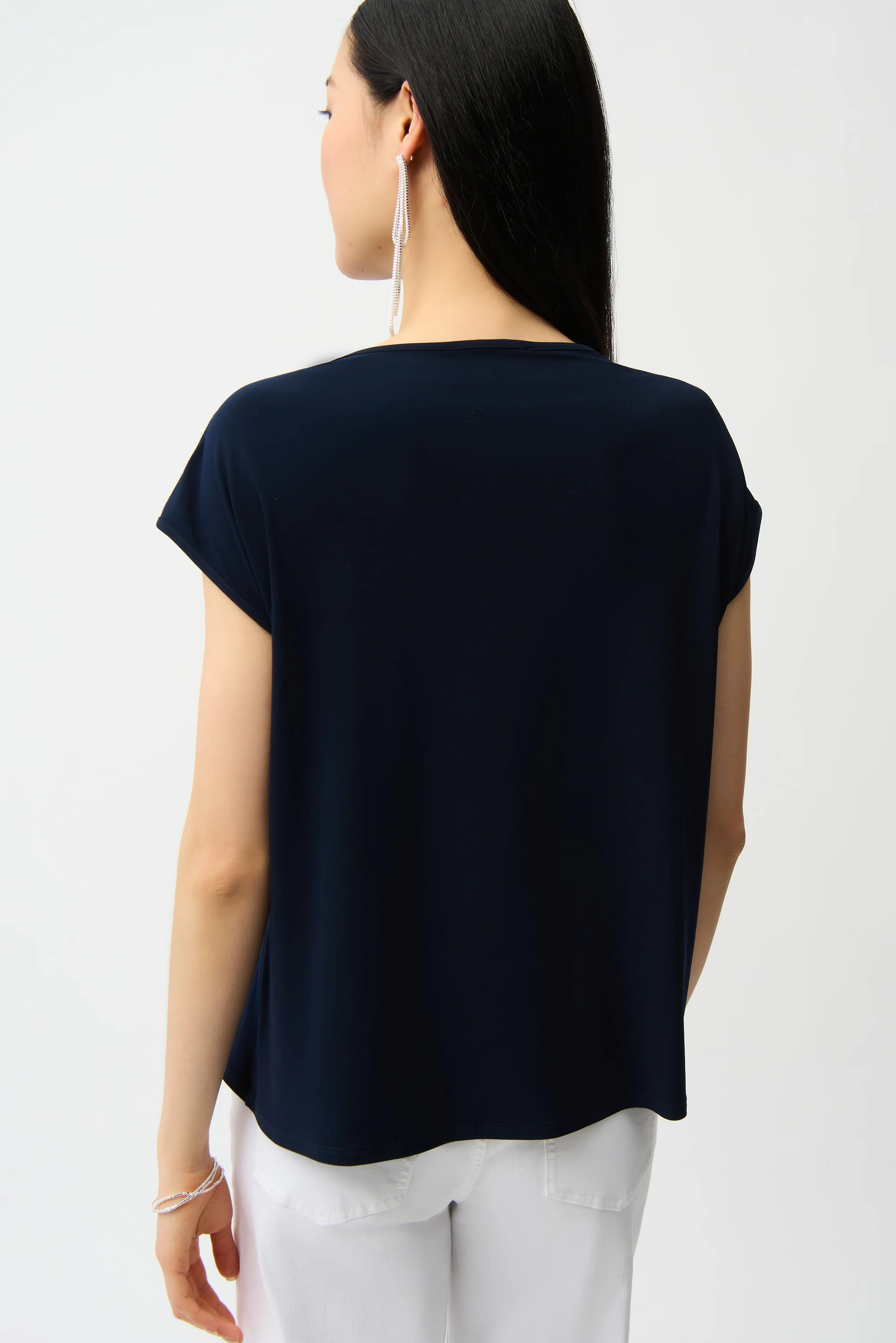 Joseph Ribkoff Straight Top With Guipure At Neckline Style 261200 - Image 6