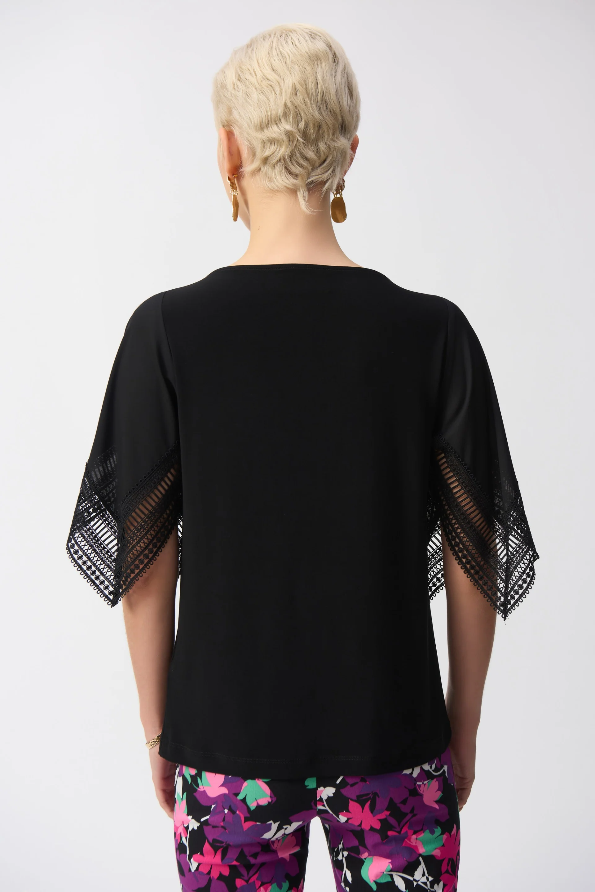 Joseph Ribkoff Straight Top With Lace Style 251117 - Image 6