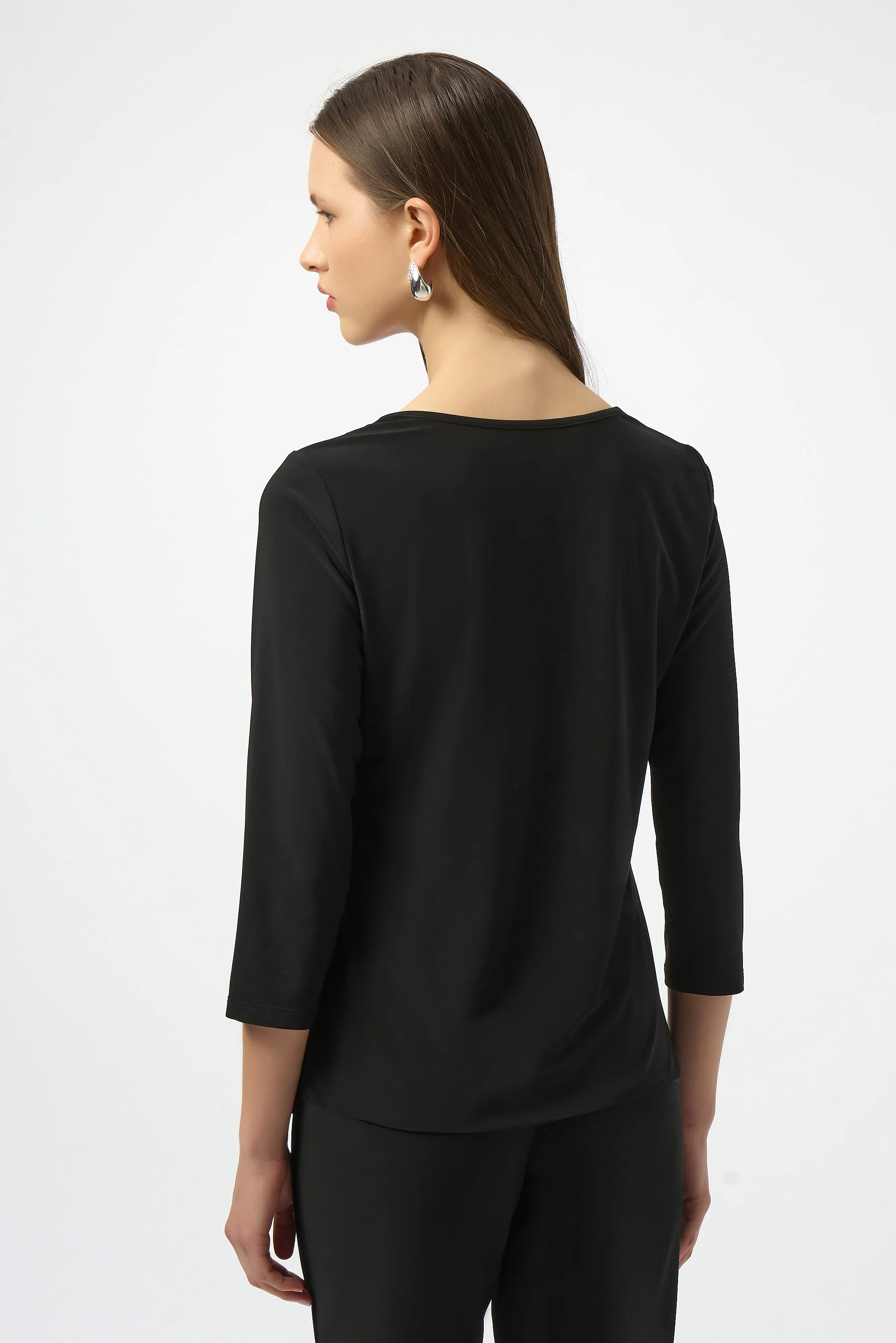 Joseph Ribkoff Straight Top With Sequins Detail Style 254025 - Image 4