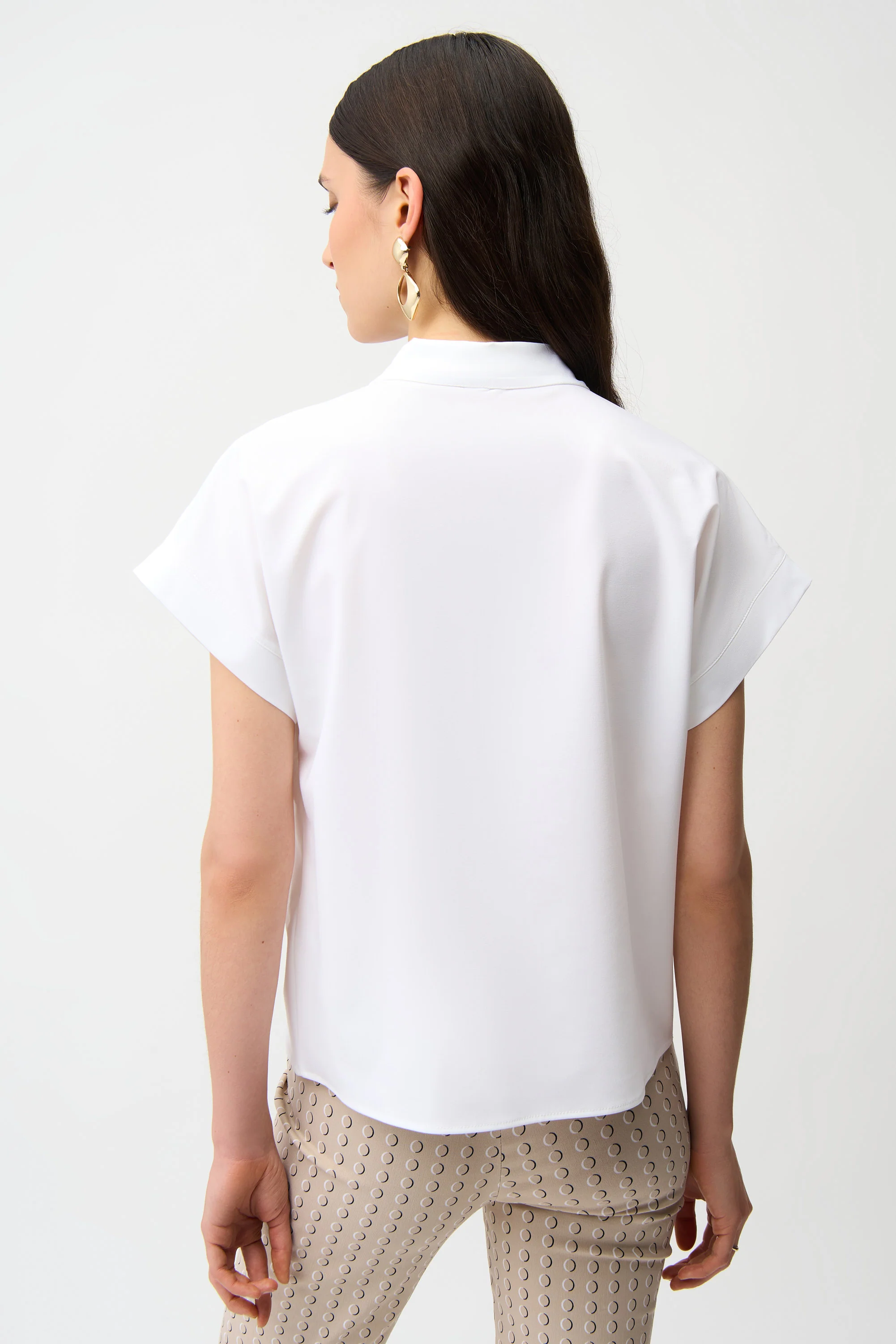 Joseph Ribkoff Straight Top With Zipped Neckline Style 261140 - Image 3