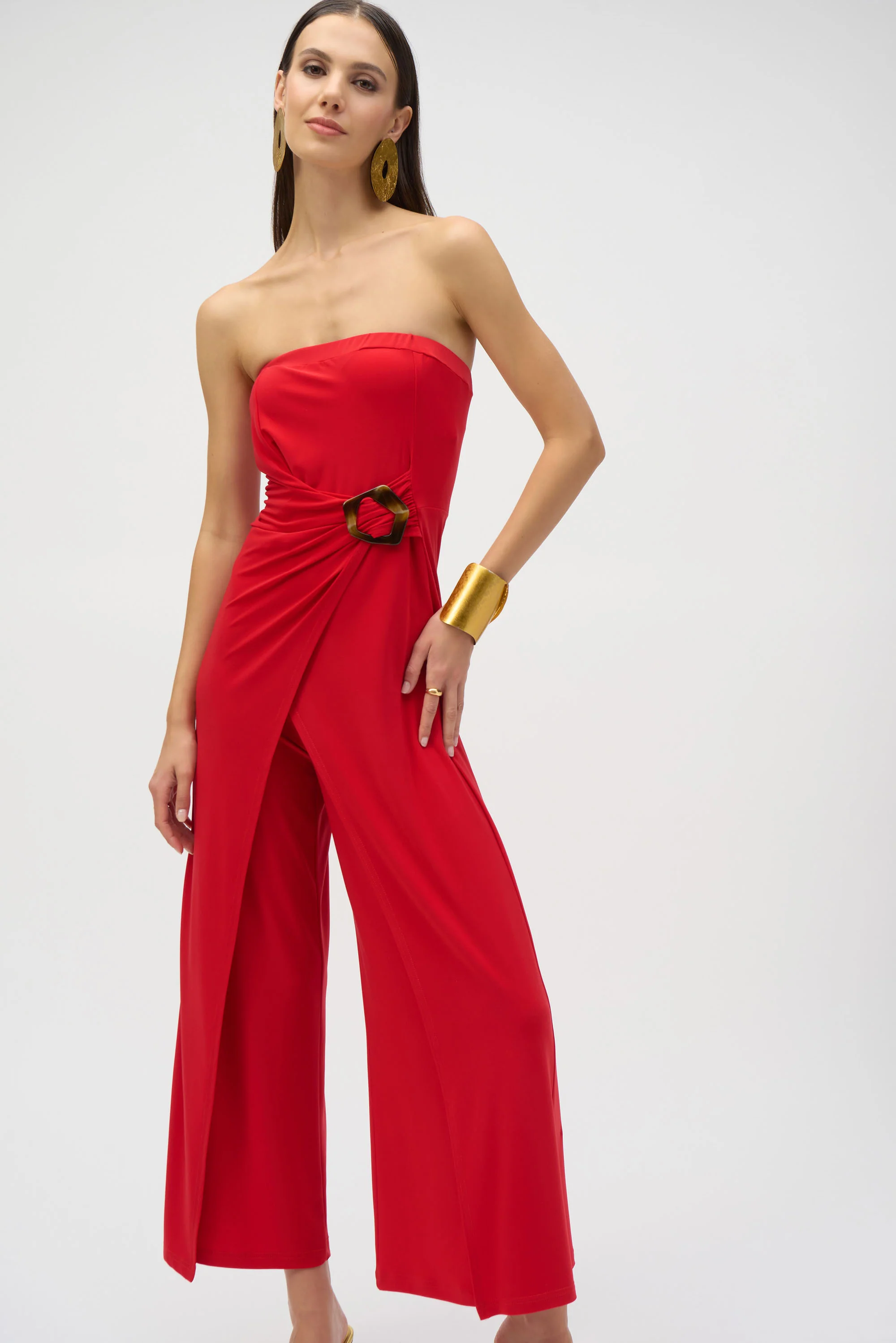 Joseph Ribkoff Strapless Culotte Jumpsuit Style 252083 - Image 7