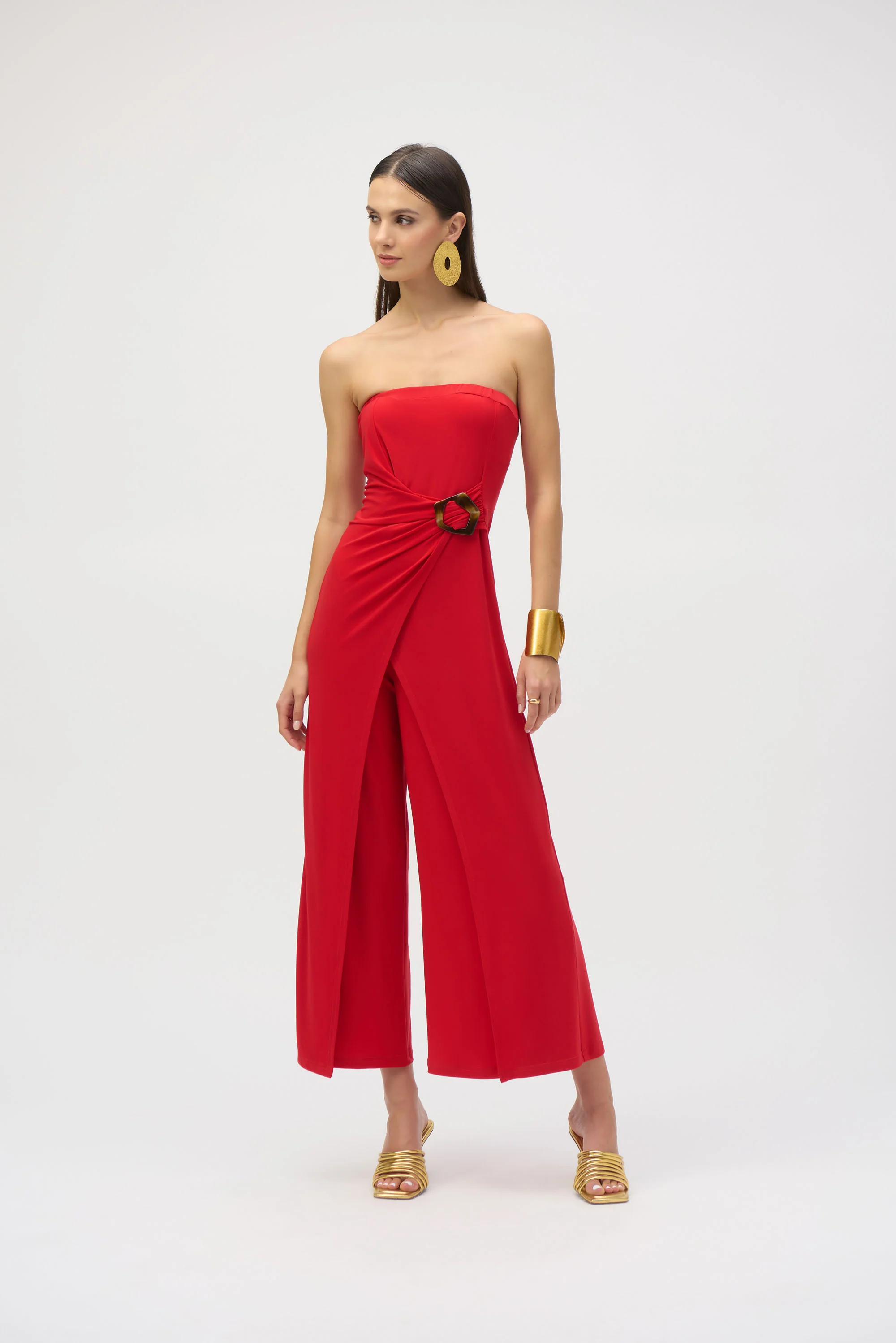 Joseph Ribkoff Strapless Culotte Jumpsuit Style 252083 - Image 8
