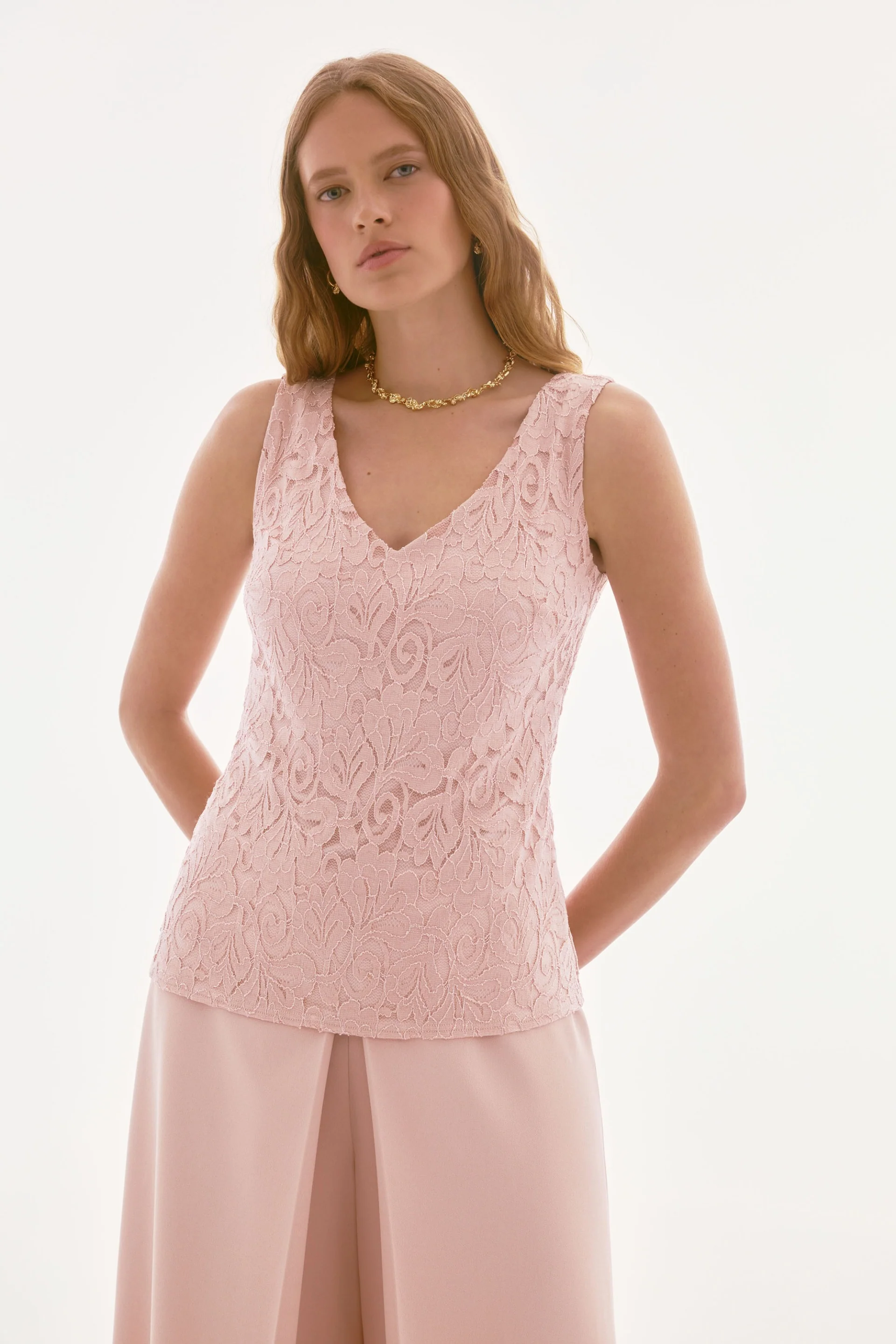 Joseph Ribkoff Stretch Lace V-Neck Camisole Style 251760