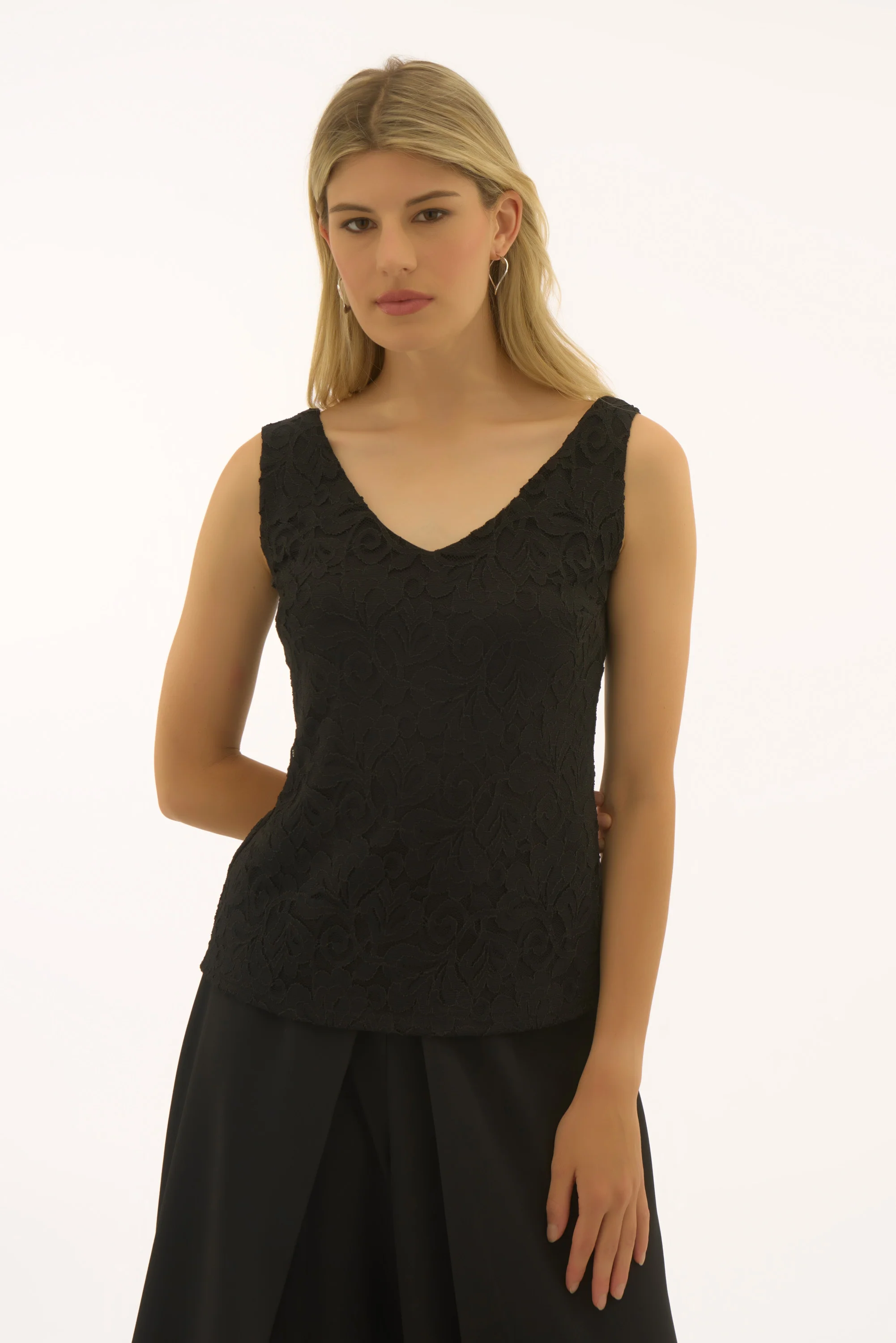 Joseph Ribkoff Stretch Lace V-Neck Camisole Style 251760 - Image 12