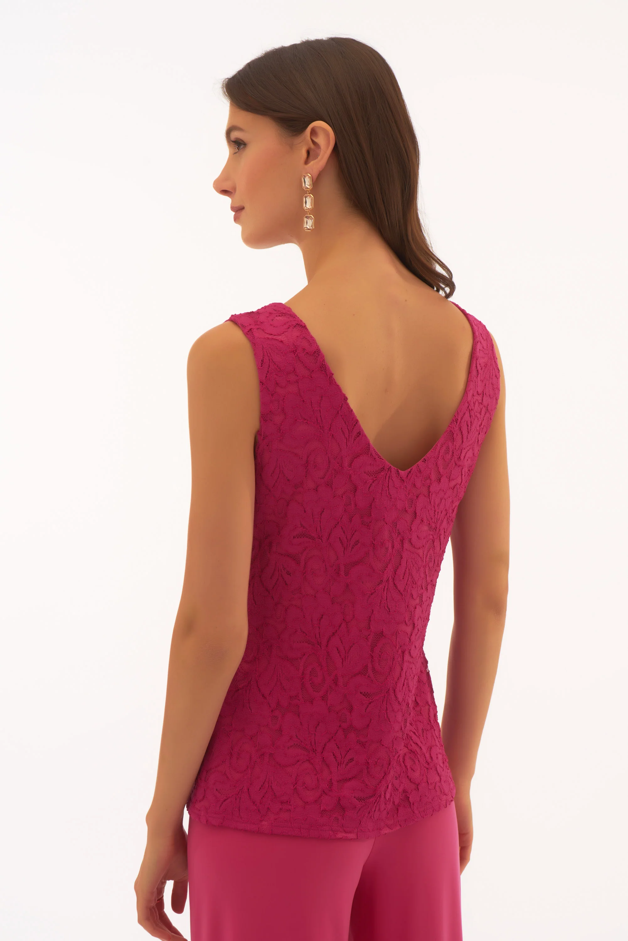 Joseph Ribkoff Stretch Lace V-Neck Camisole Style 251760 - Image 6