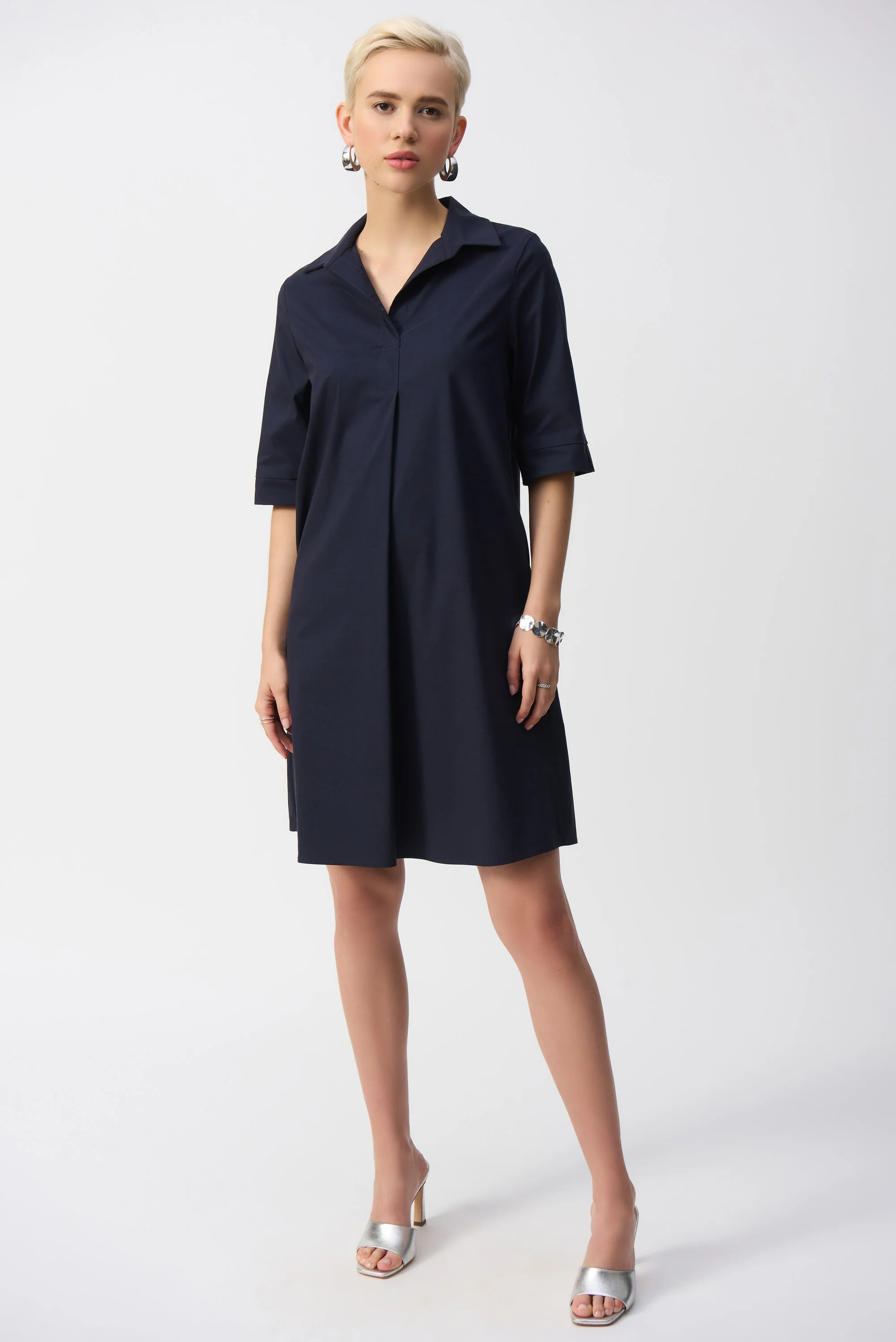 Joseph Ribkoff Stretch Poplin Trapeze Dress Style 251153