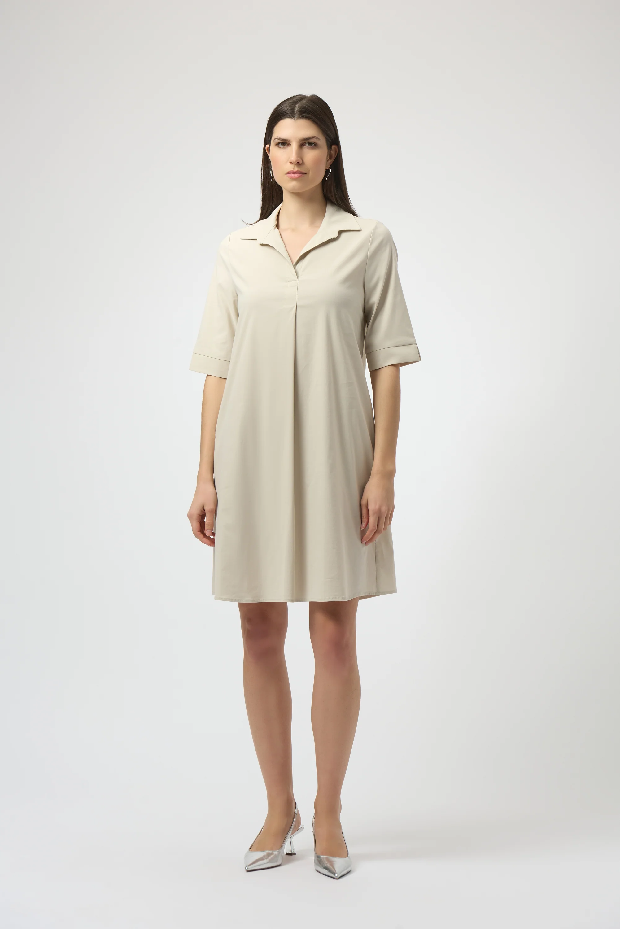 Joseph Ribkoff Stretch Poplin Trapeze Dress Style 251153 - Image 5