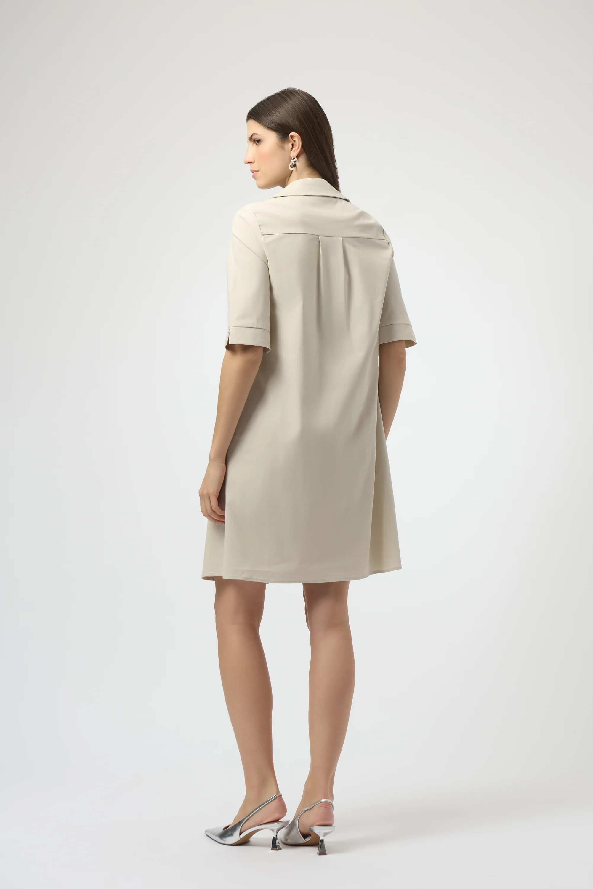 Joseph Ribkoff Stretch Poplin Trapeze Dress Style 251153 - Image 6