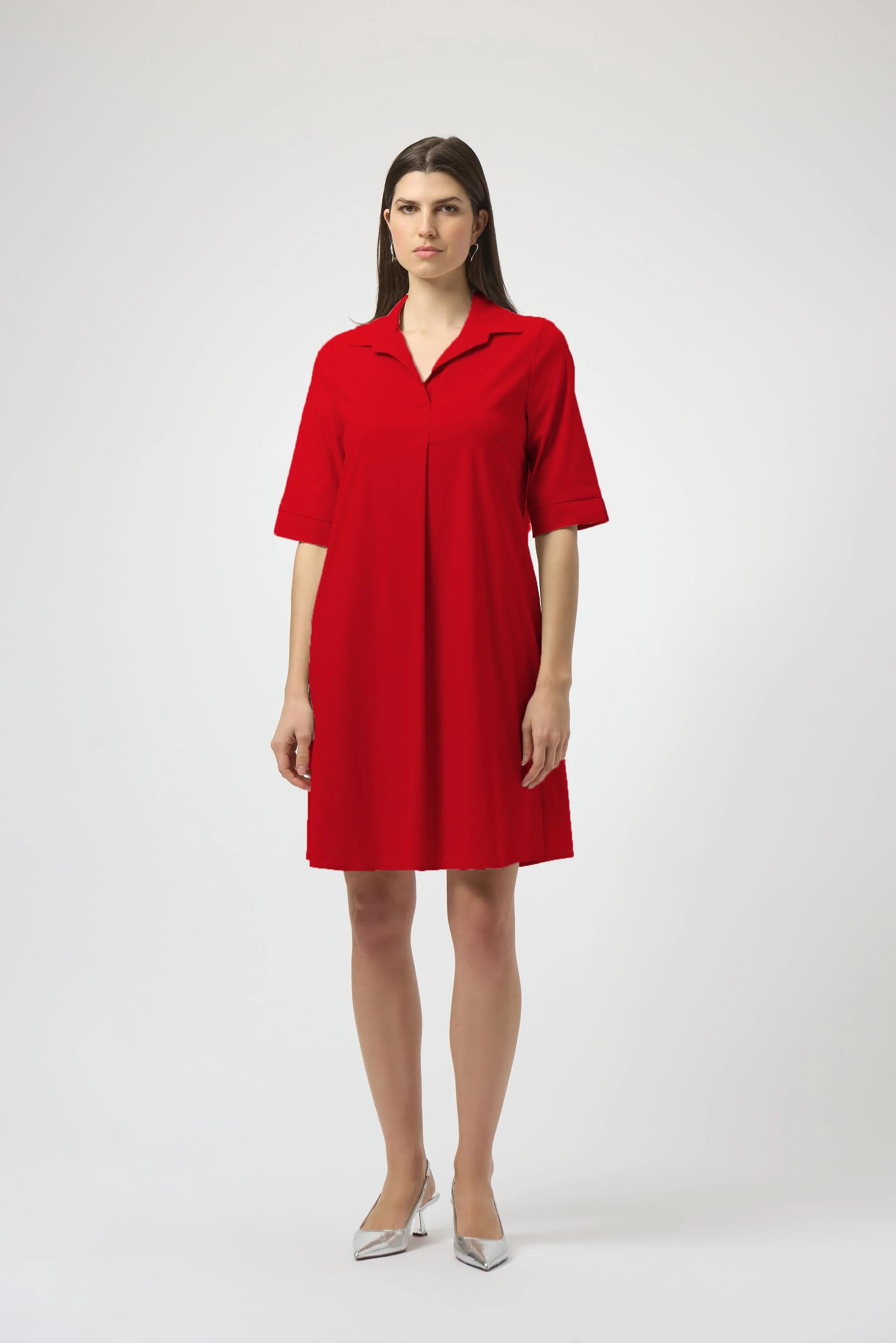 Joseph Ribkoff Stretch Poplin Trapeze Dress Style 251153 - Image 7
