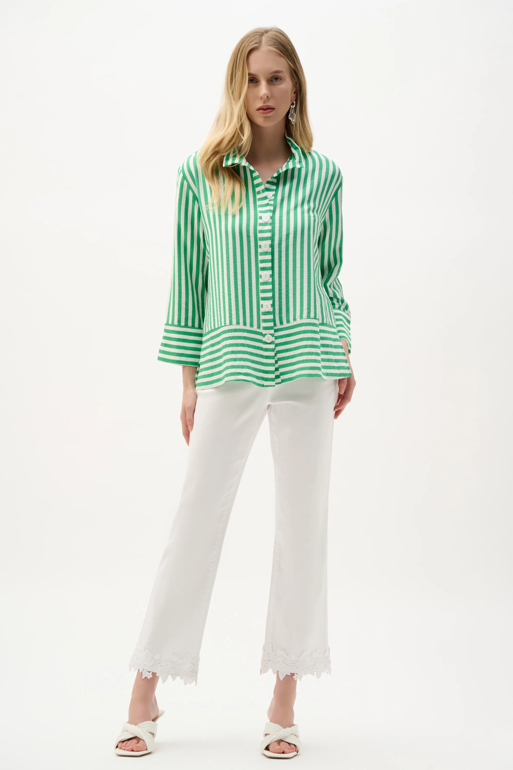 Joseph Ribkoff Stripe Print Straight Jacket Style 262212 - Image 2