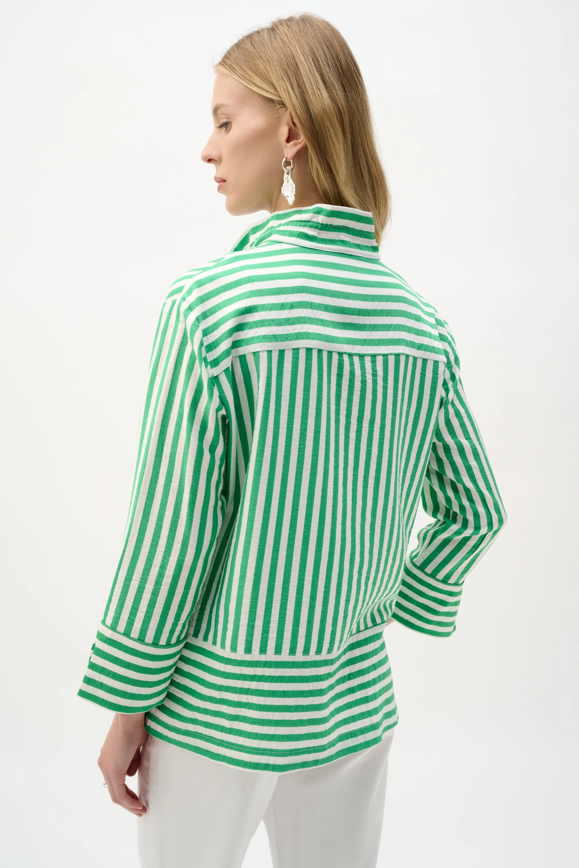 Joseph Ribkoff Stripe Print Straight Jacket Style 262212 - Image 3