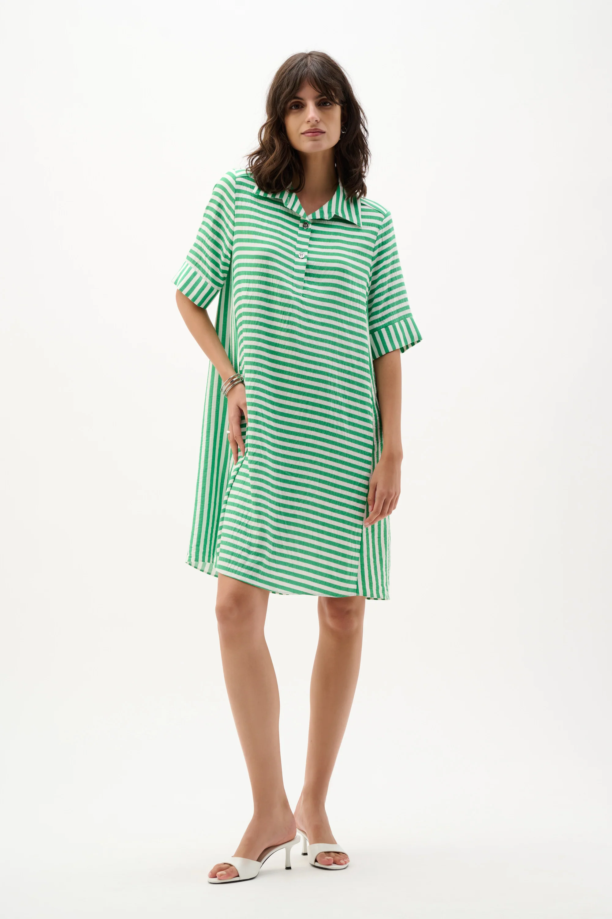 Joseph Ribkoff Stripe Print Trapeze Dress Style 262175 - Image 4