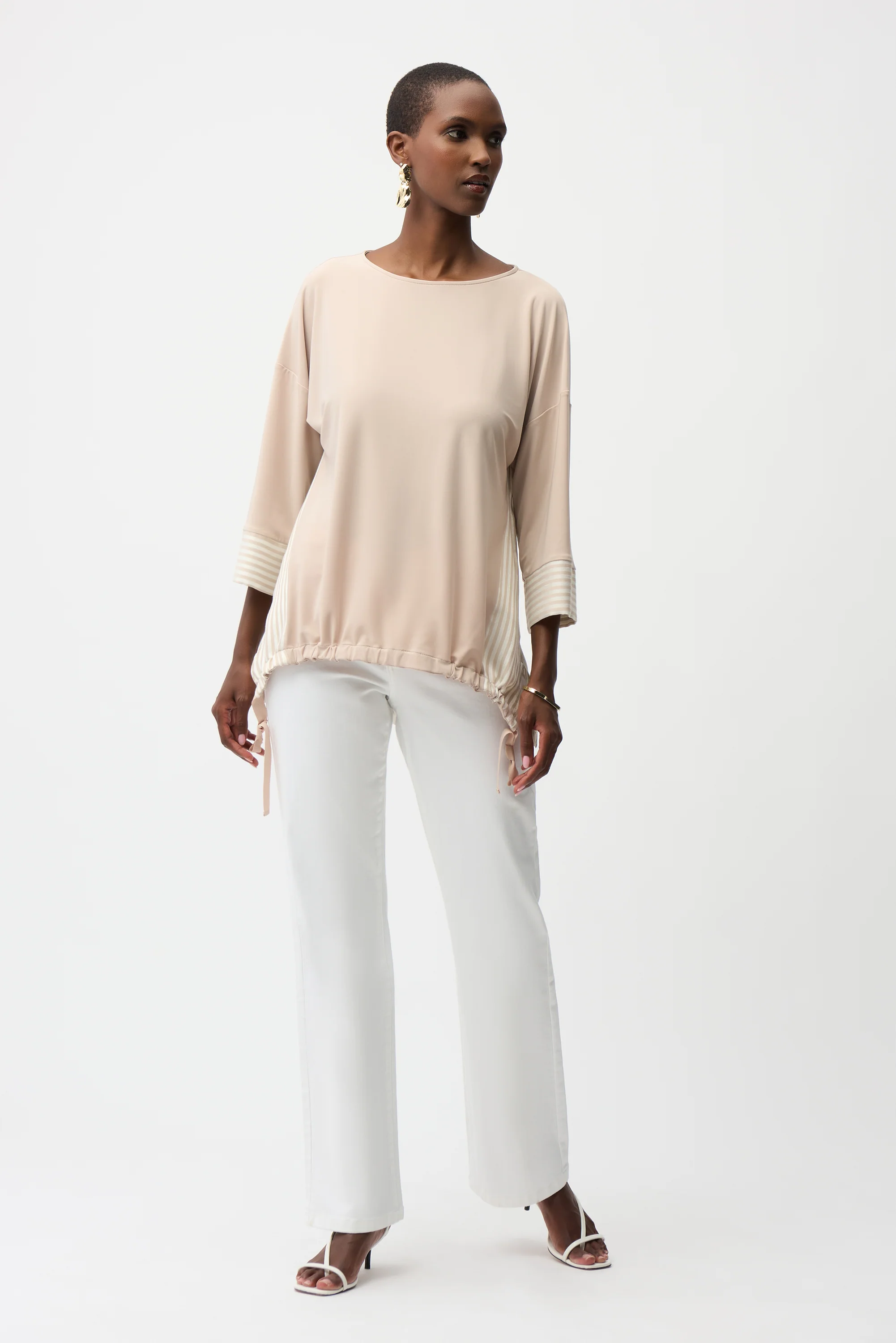 Joseph Ribkoff Stripe Top With High Low Hem Style 261193 - Image 5