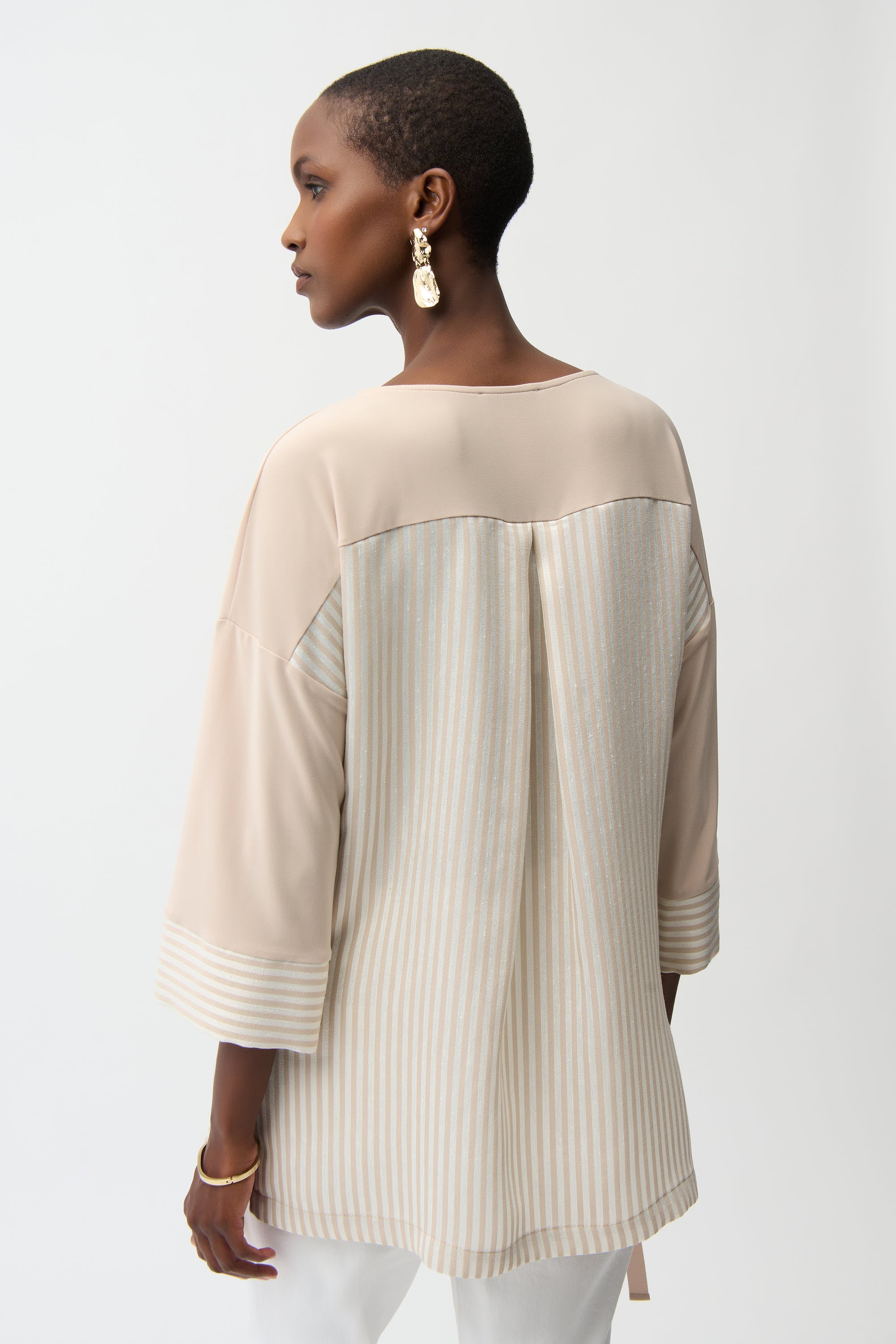 Joseph Ribkoff Stripe Top With High Low Hem Style 261193 - Image 6