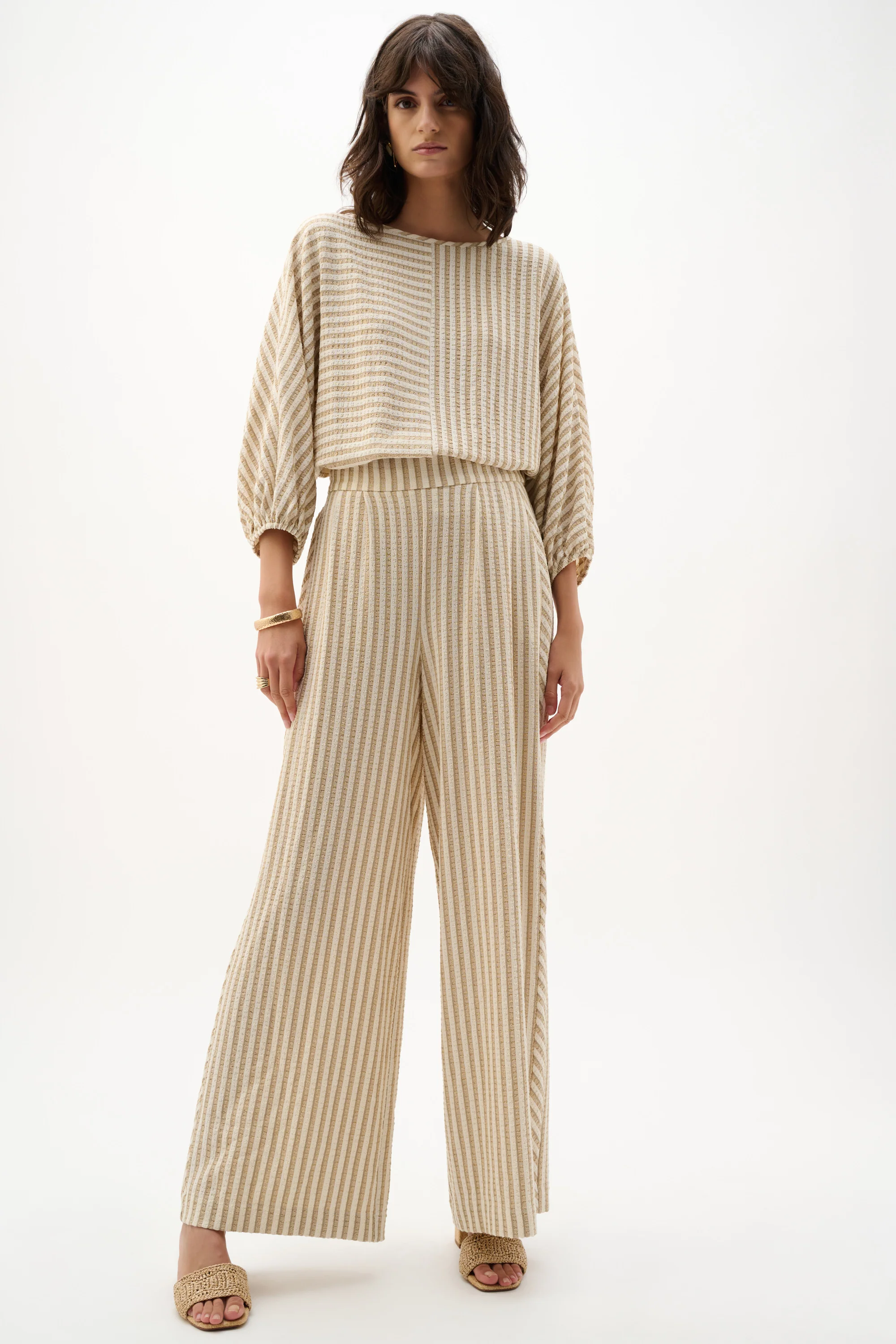 Joseph Ribkoff Stripe Wide Leg Pull-On Pants Style 262098 - Image 3