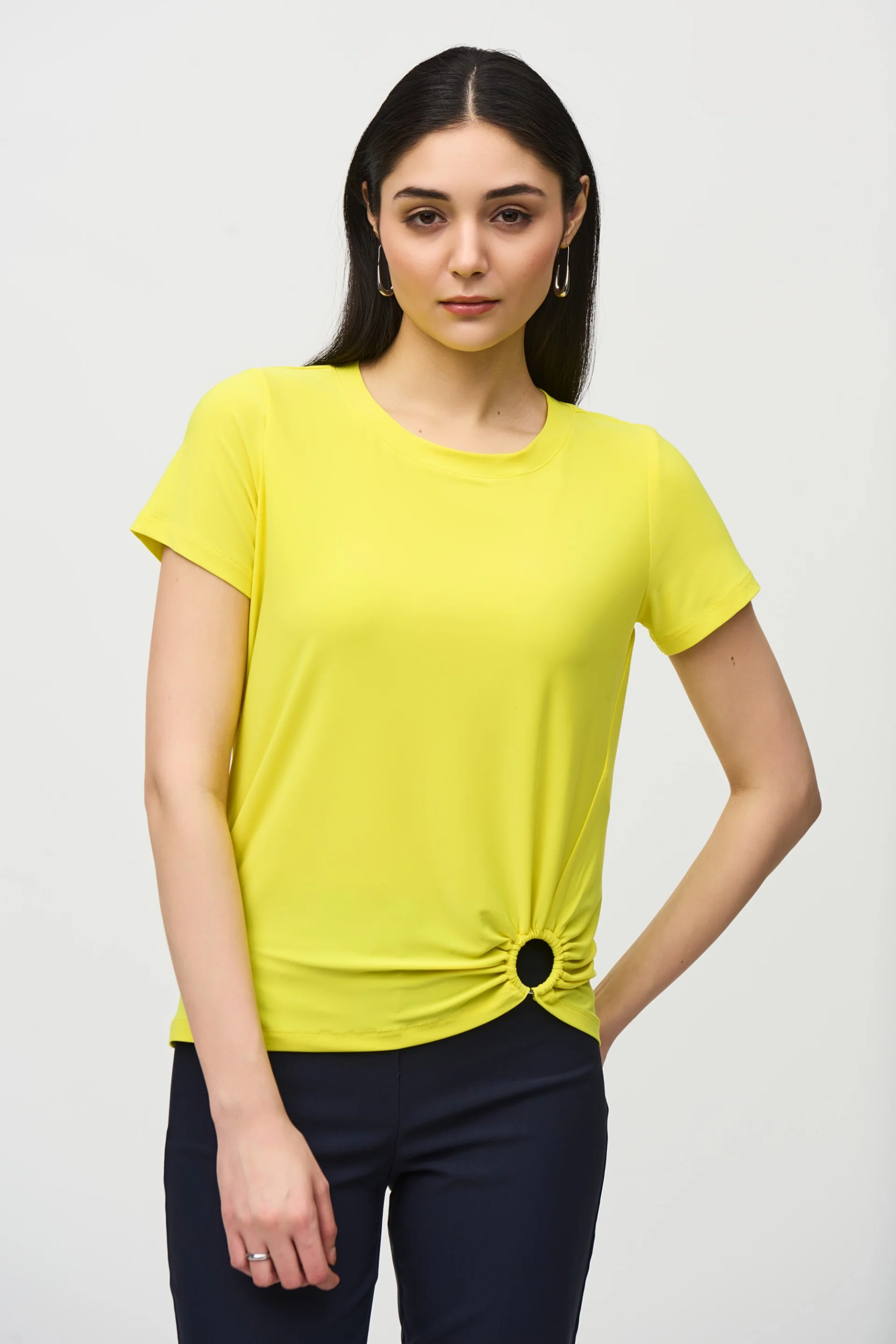 Joseph Ribkoff Sunlight Front Drape Top Style 242199 - Image 2