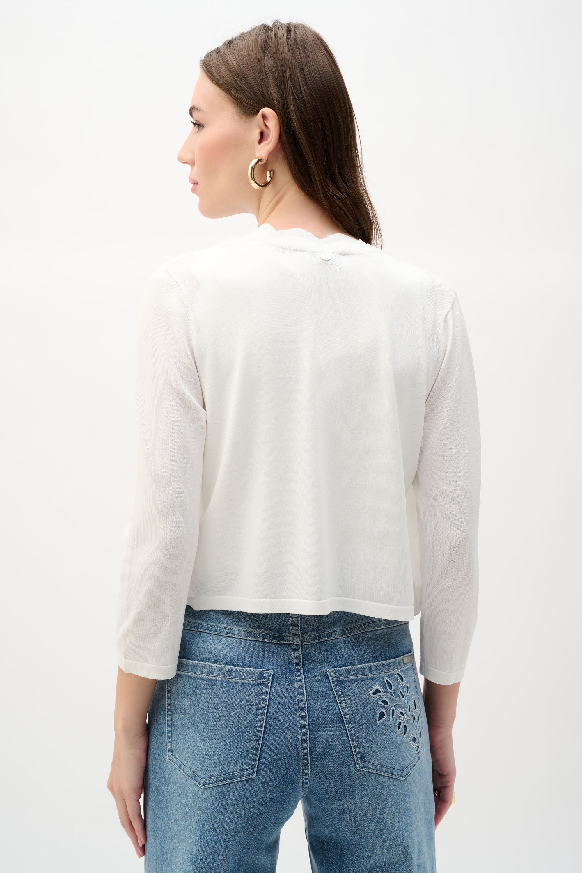 Joseph Ribkoff Sweater Knit Fitted Bolero Cardigan Style 262923 - Image 3