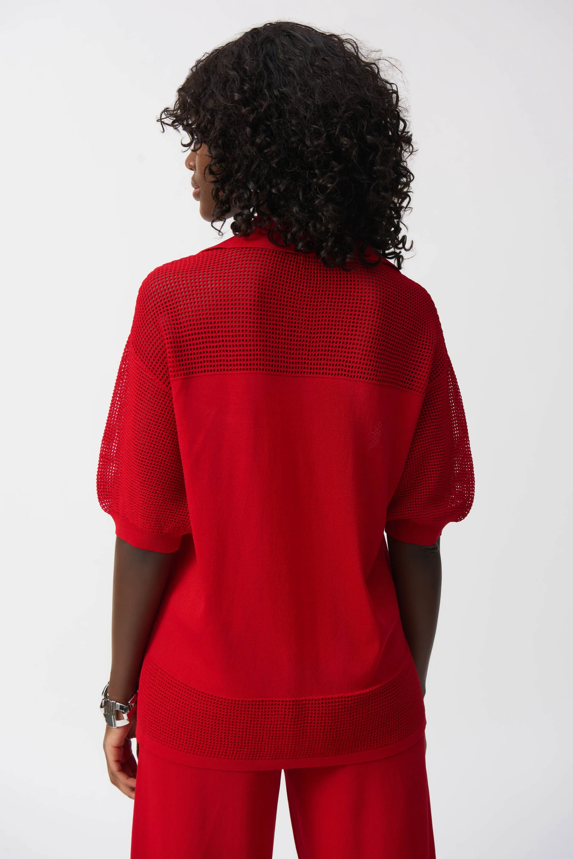 Joseph Ribkoff Sweater Knit Pullover With Pointelle Detail Style 251925 - Image 5