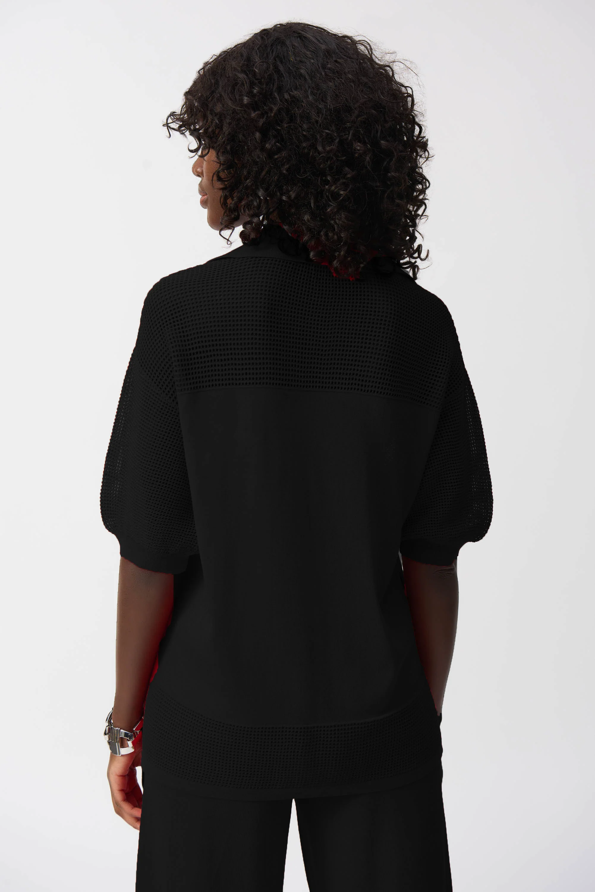Joseph Ribkoff Sweater Knit Pullover With Pointelle Detail Style 251925 - Image 7