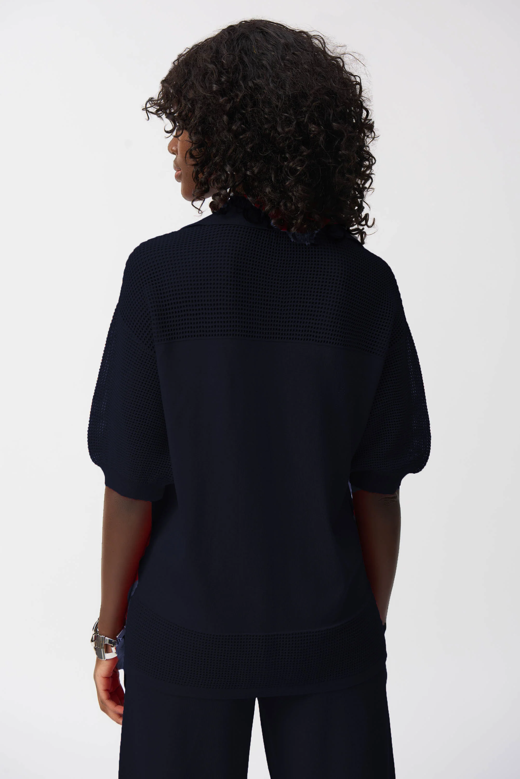 Joseph Ribkoff Sweater Knit Pullover With Pointelle Detail Style 251925 - Image 9