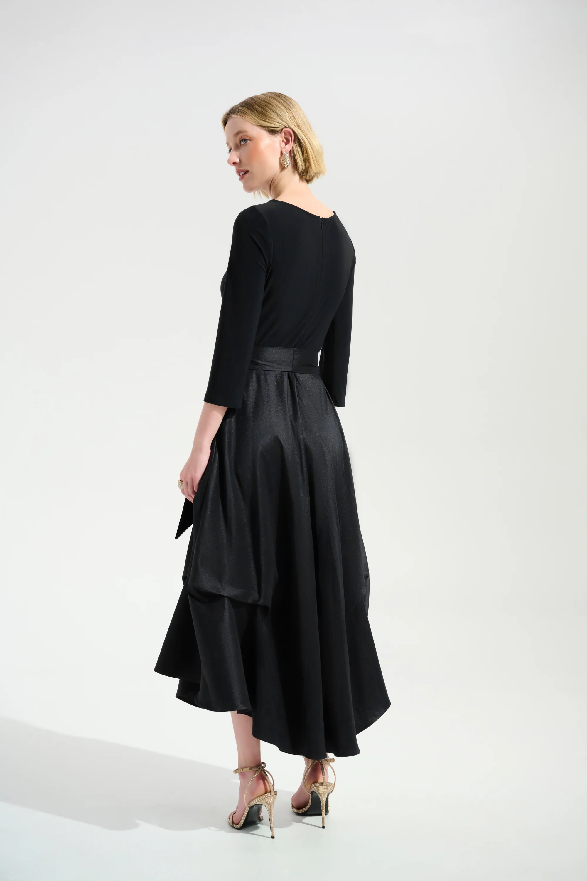 Joseph Ribkoff Taffeta Fit & Flare Dress With Silky Knit Bodice Style 261720 - Image 6