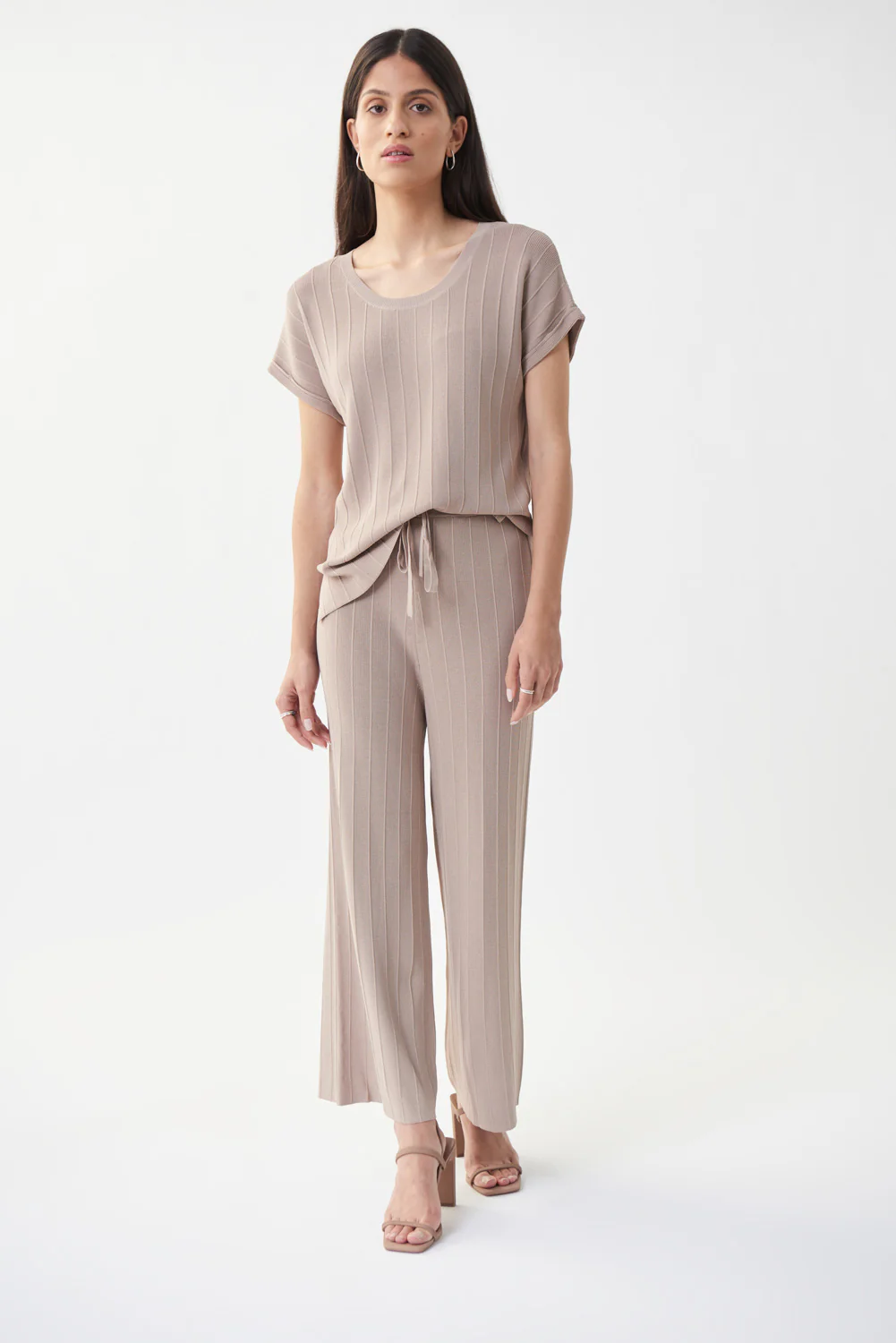 Joseph Ribkoff Tan Textured Knit Top Style 222904