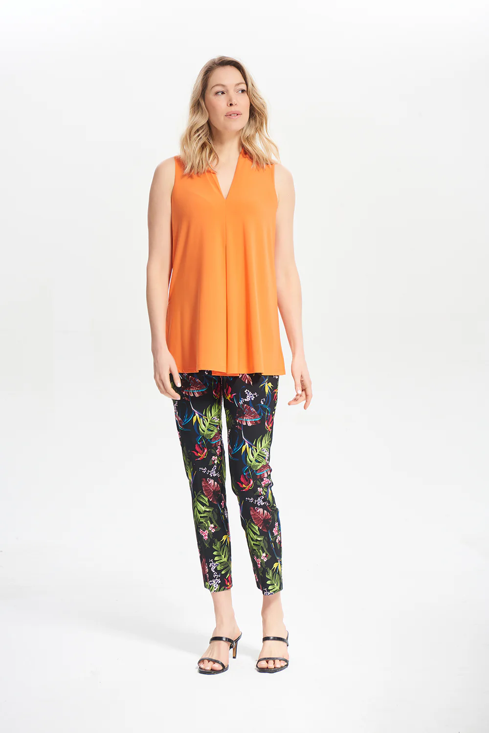Joseph Ribkoff Tangerine V-Neck Camisole Style 212184 - Image 2