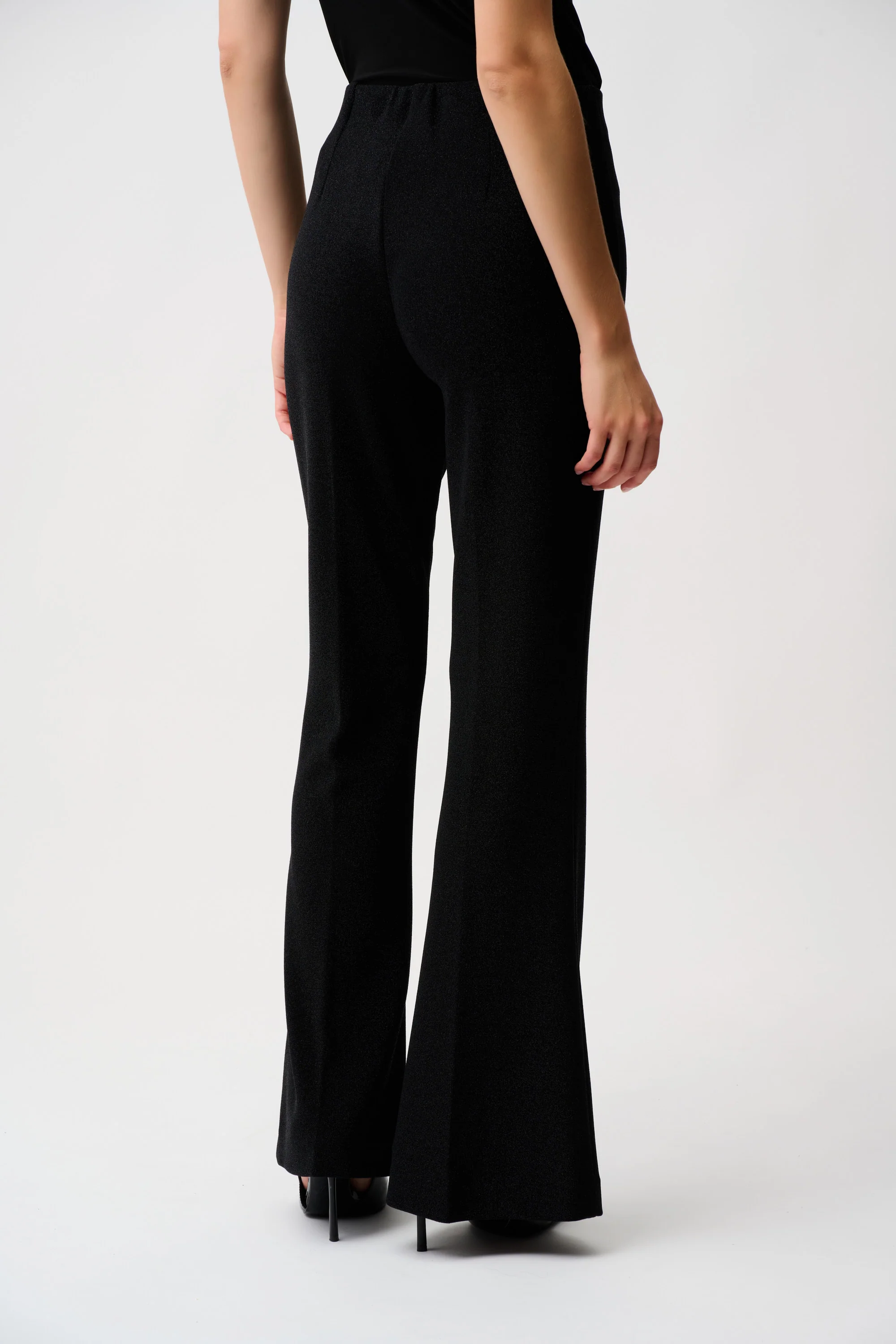 Joseph Ribkoff Taupe Novelty Knit Flared Pull-On Pants Style 253722 - Image 7