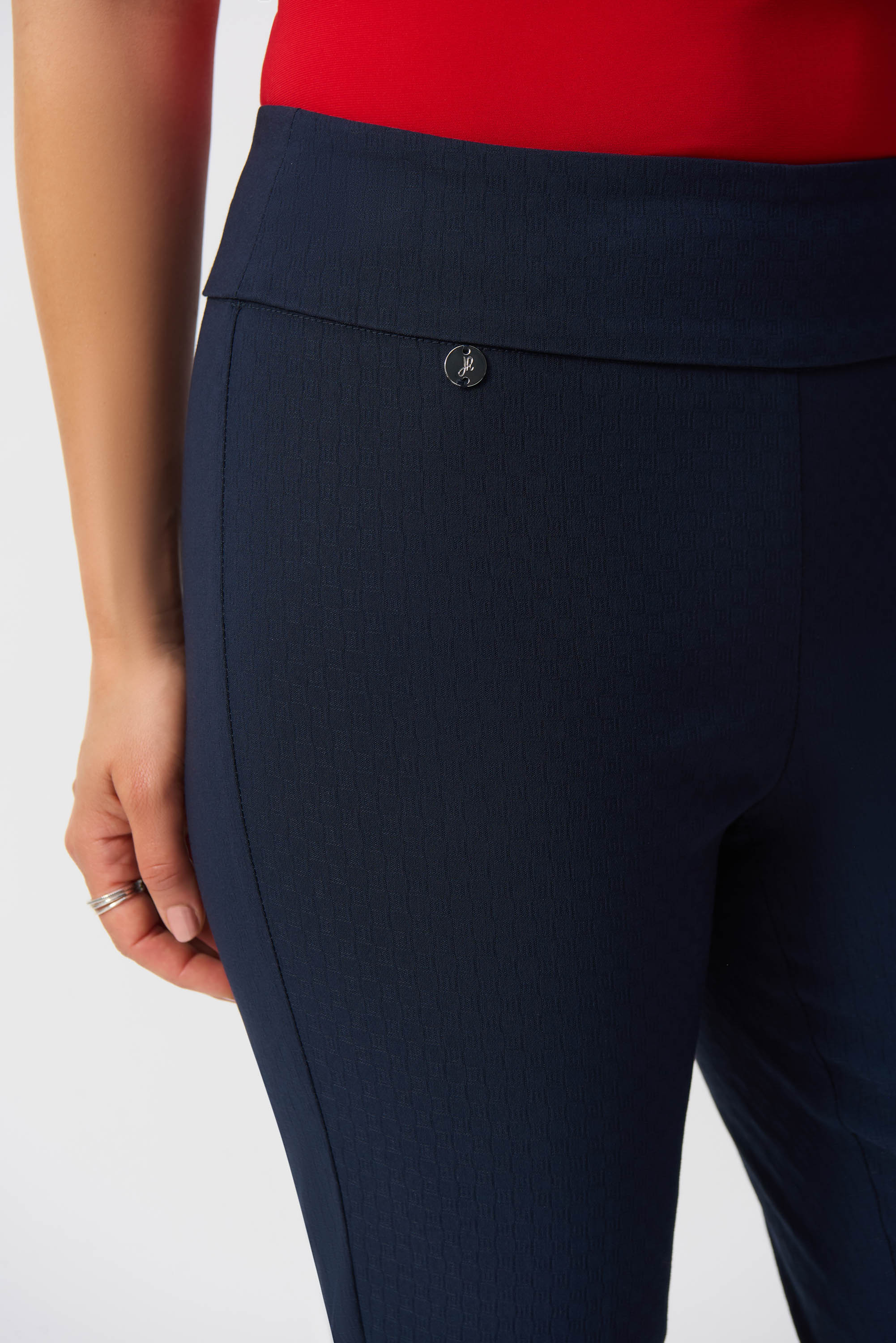Joseph Ribkoff Textured Crop Pull-On Pants Style 251256 - Image 10