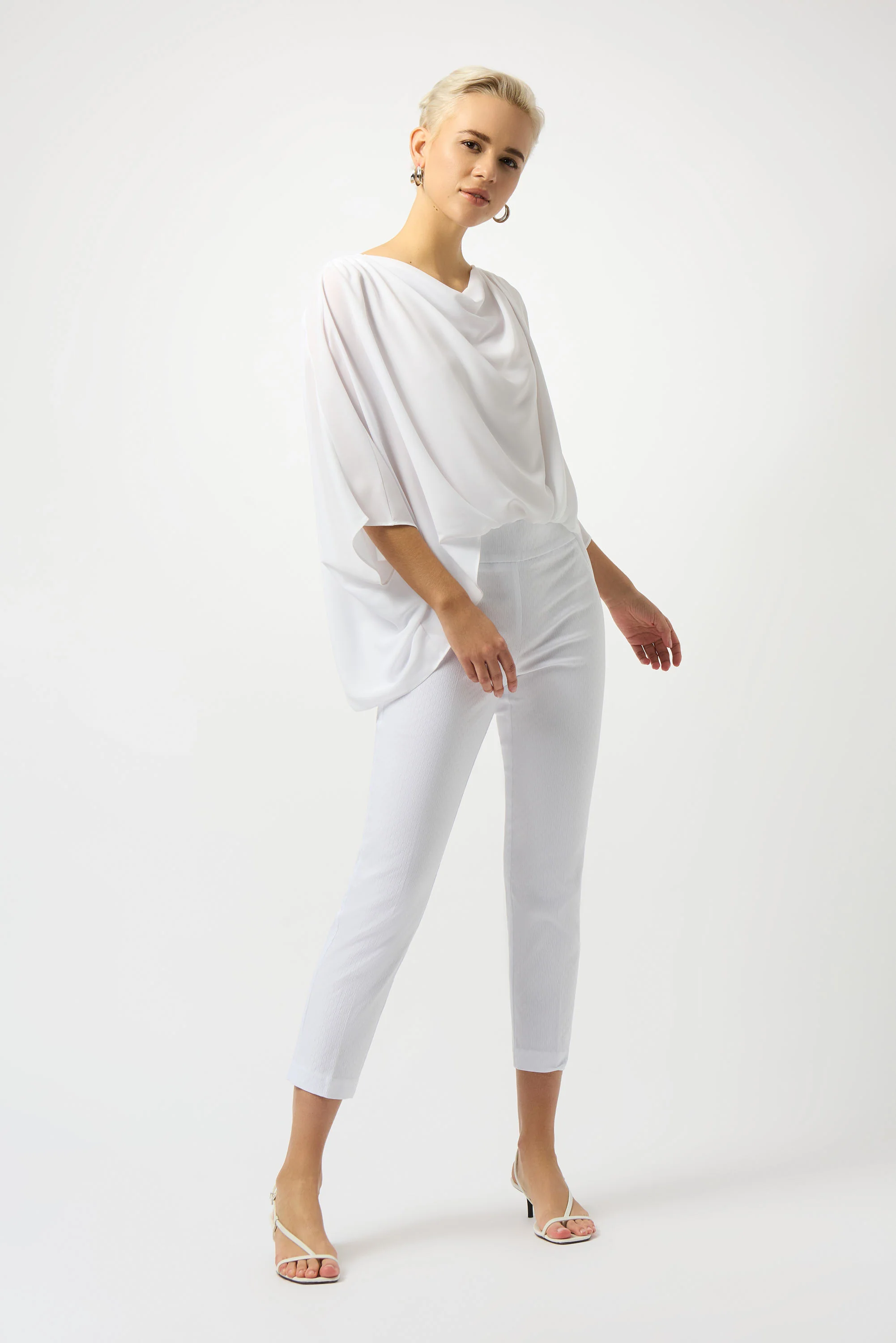 Joseph Ribkoff Textured Crop Pull-On Pants Style 251256 - Image 13
