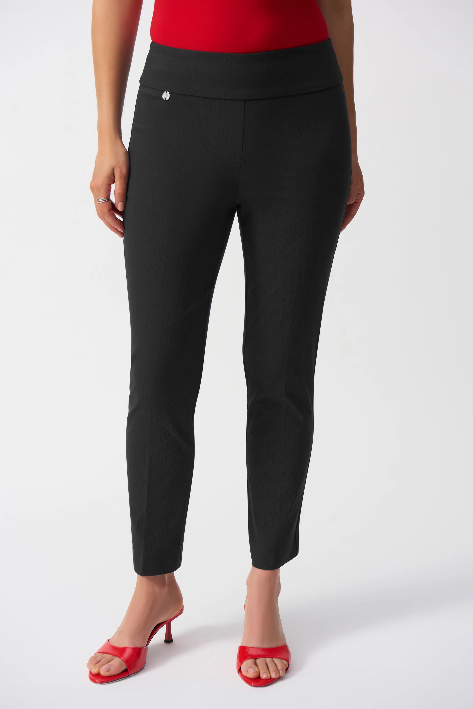Joseph Ribkoff Textured Crop Pull-On Pants Style 251256 - Image 14