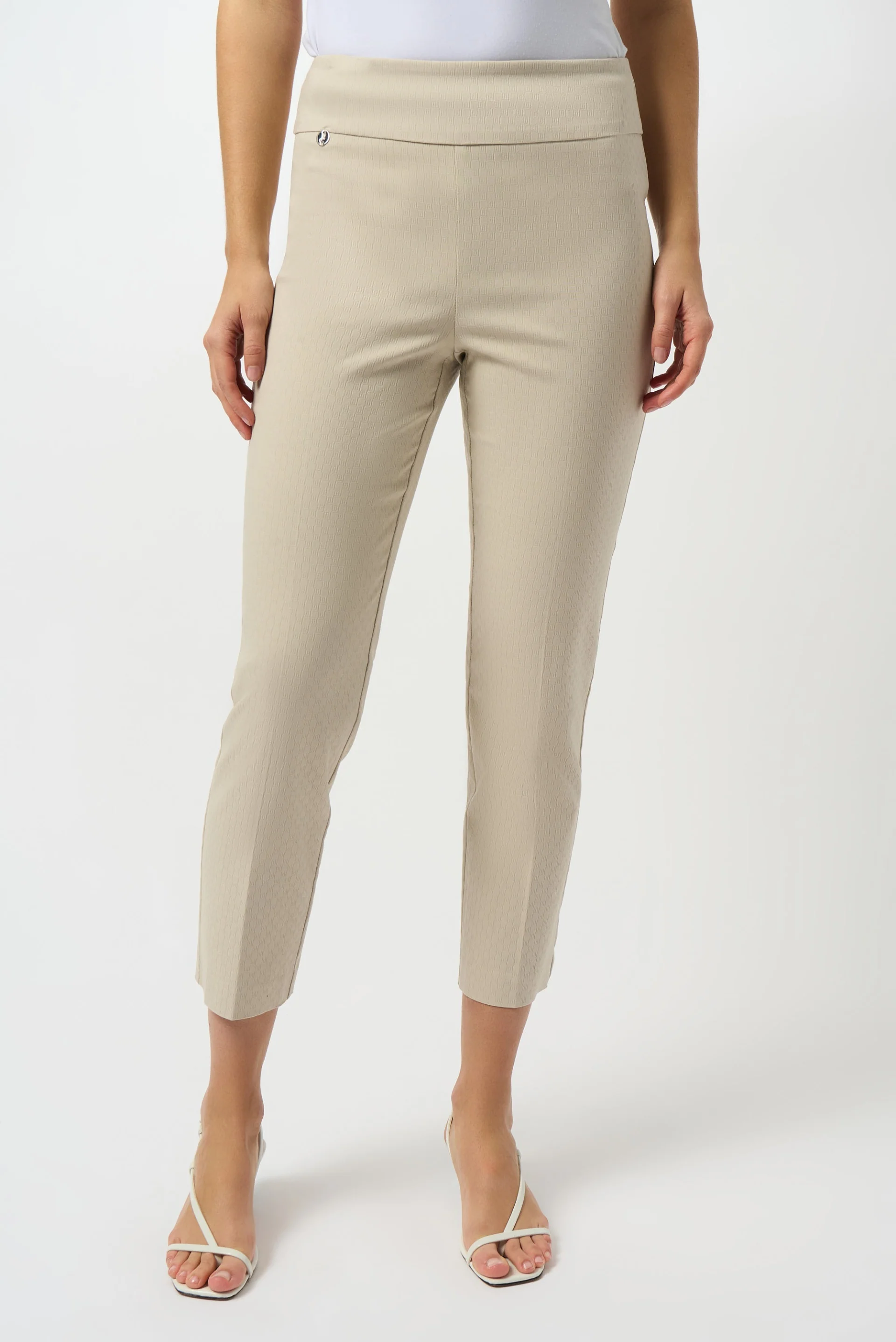 Joseph Ribkoff Textured Crop Pull-On Pants Style 251256 - Image 4