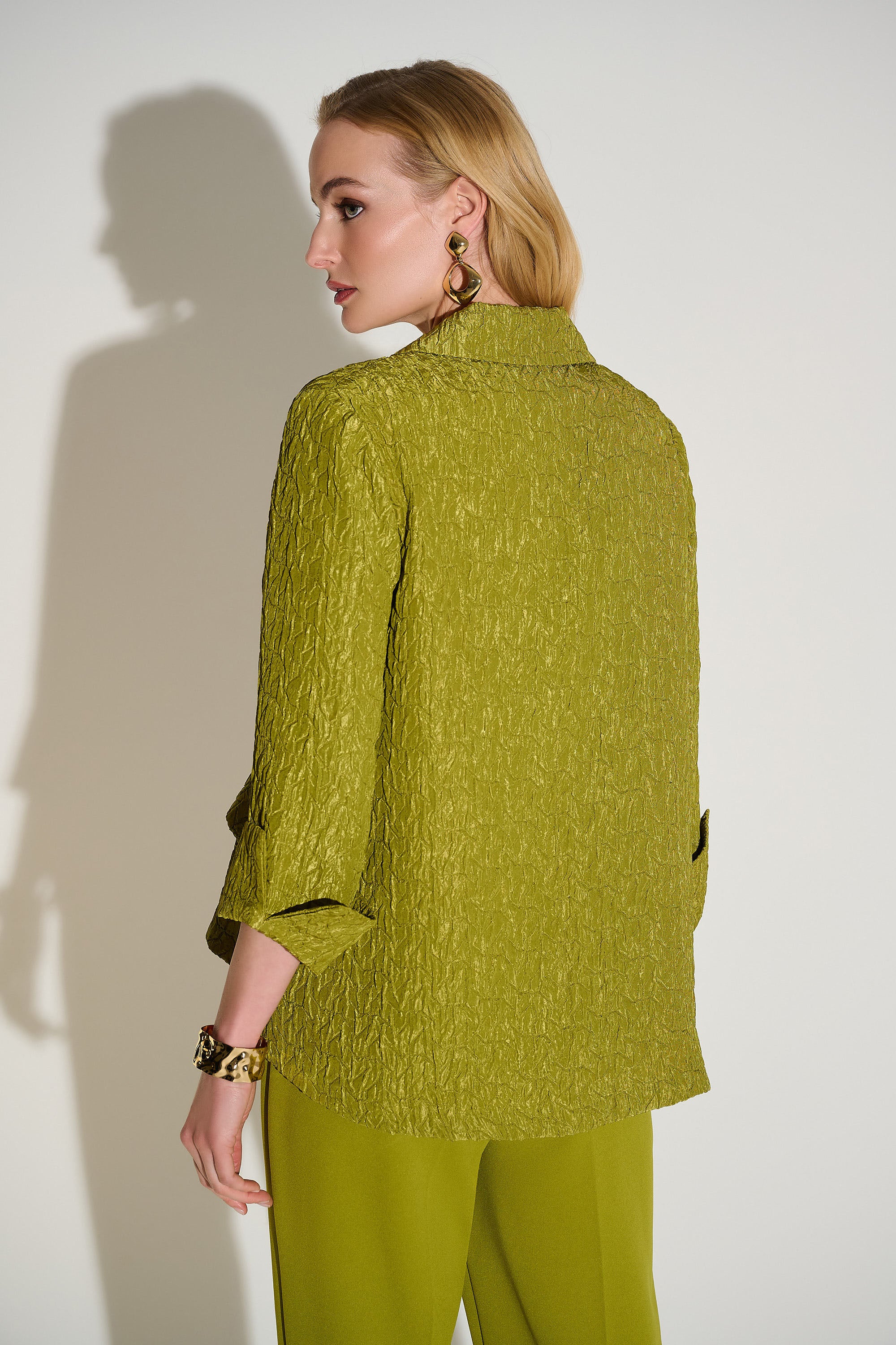 Joseph Ribkoff Textured Jacquard Swing Jacket Style 253773 - Image 4