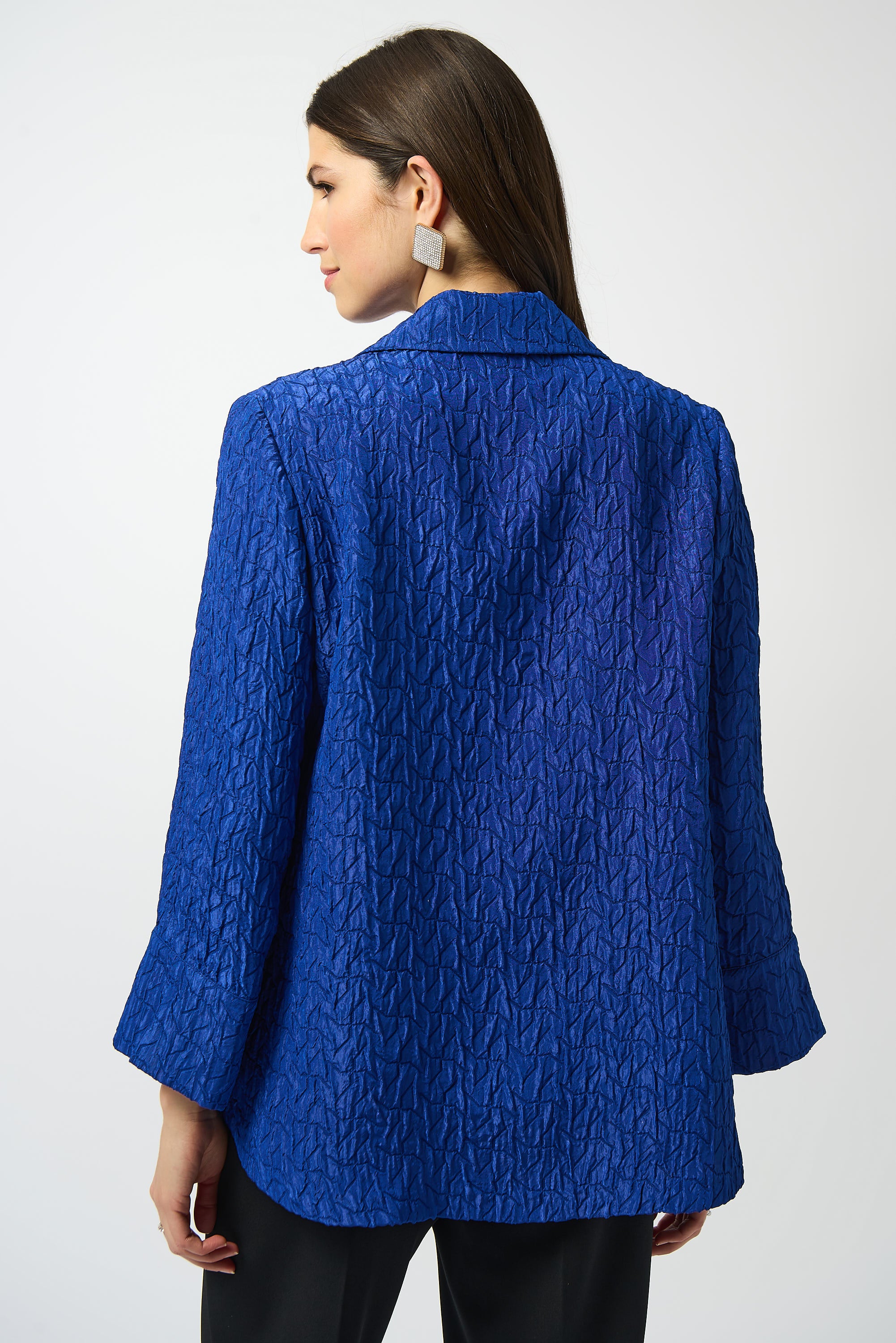 Joseph Ribkoff Textured Jacquard Swing Jacket Style 253773 - Image 8