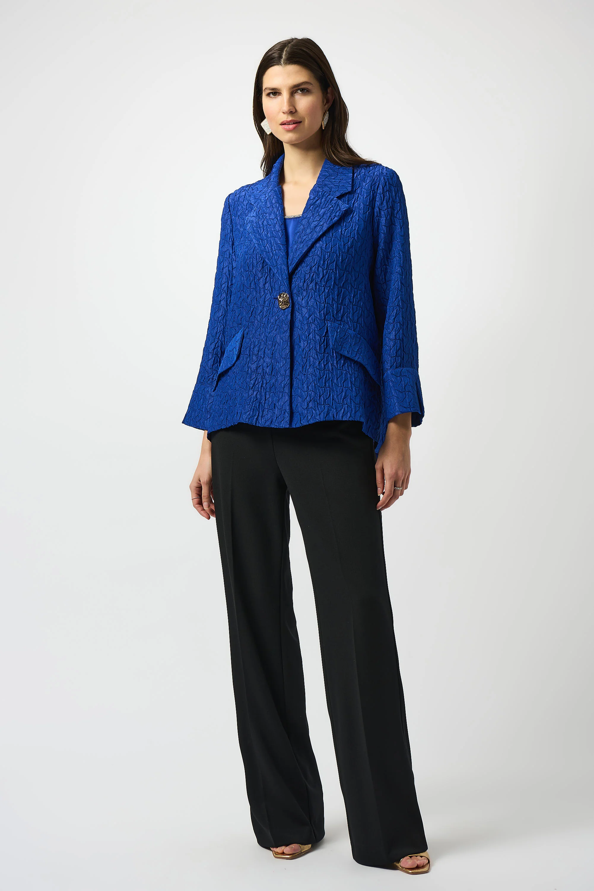 Joseph Ribkoff Textured Jacquard Swing Jacket Style 253773 - Image 9